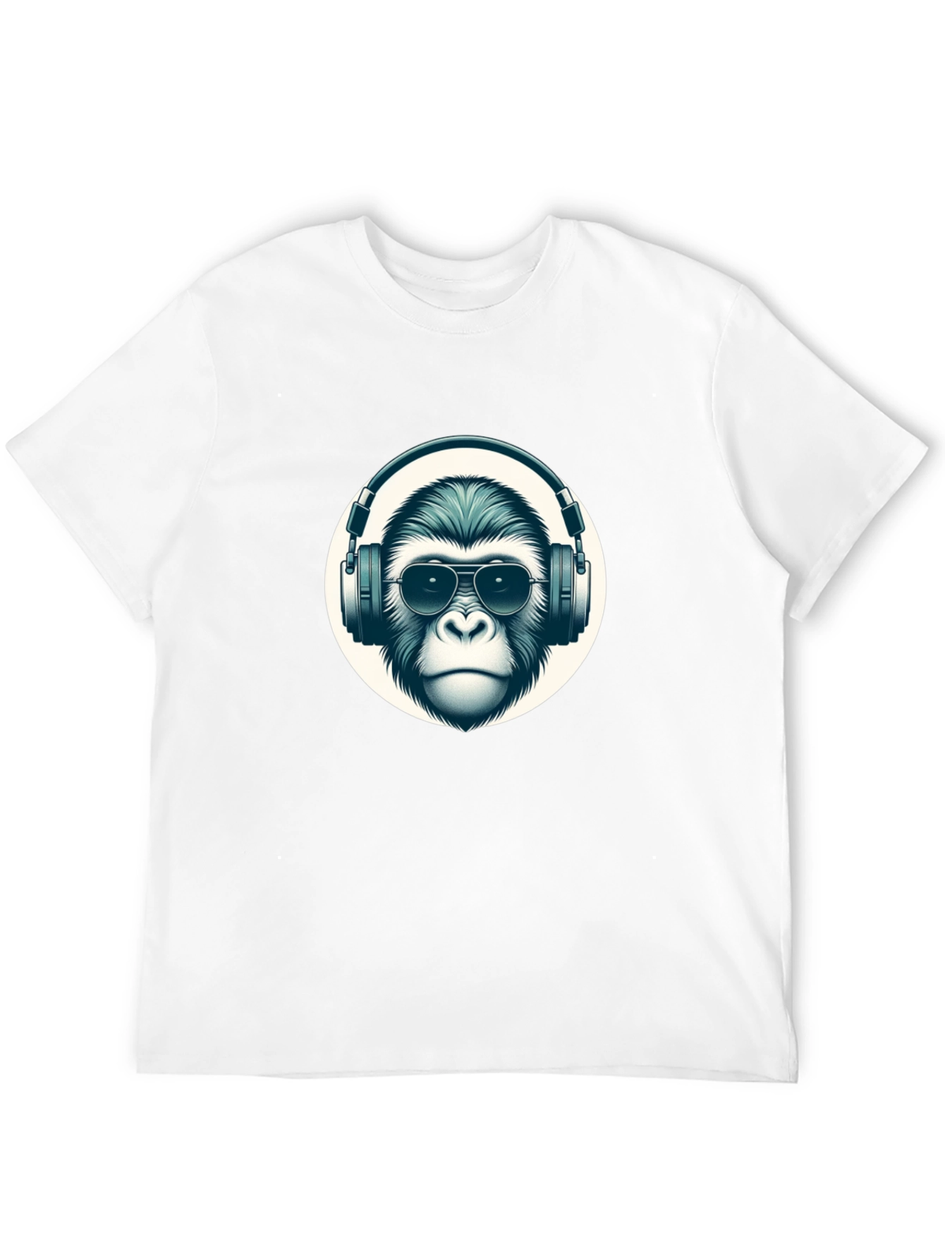 Black Cool Ape Graphic Tee - Black Cotton T-Shirt view 12