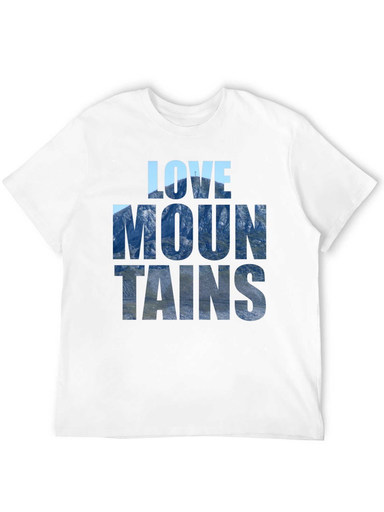 Black Love Mountains Graphic Tee - Nature Inspired Black T-Shirt view 12