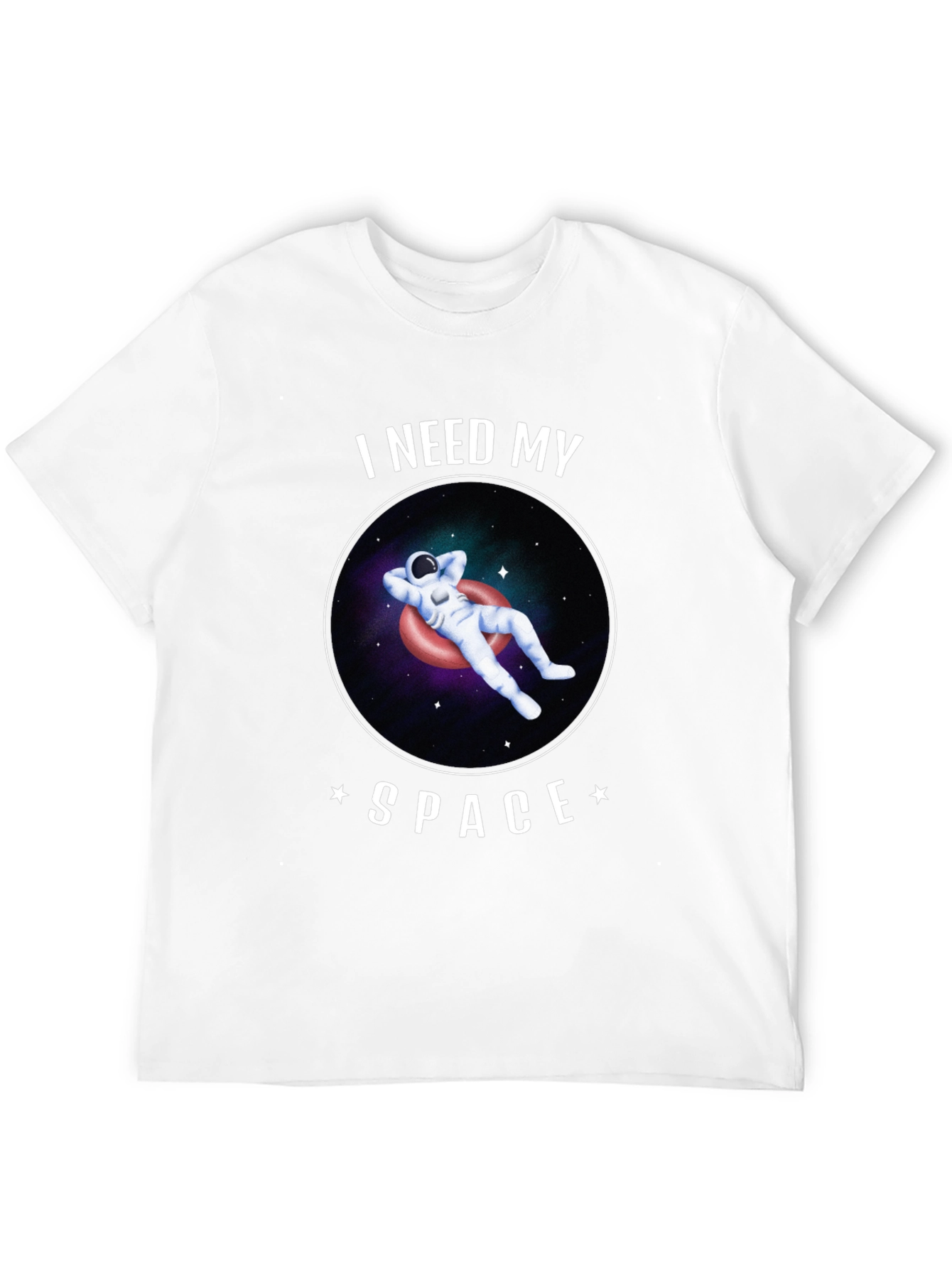 Black I Need My Space Astronaut Graphic T-Shirt view 12