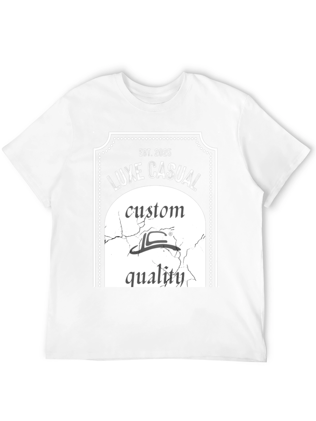 Black Luxe Casual Est. 2025 Graphic T-Shirt view 12