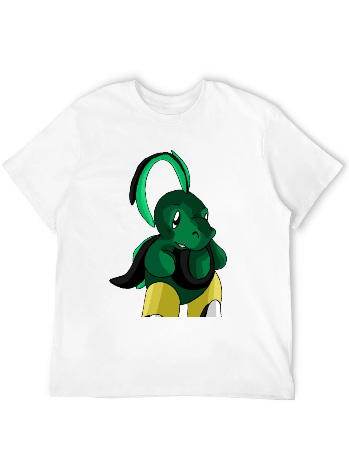 Black Cool Turtle Cartoon Graphic Black T-Shirt view 12