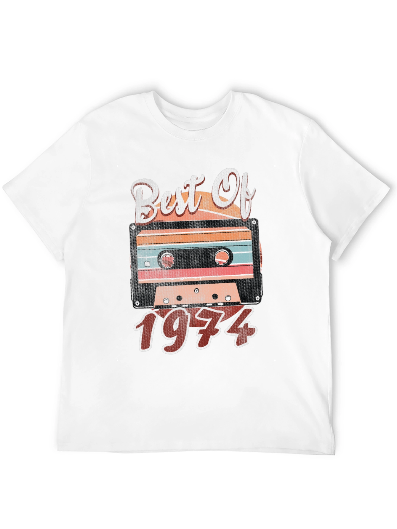 Black Best of 1974 Cassette Tape T-Shirt view 12