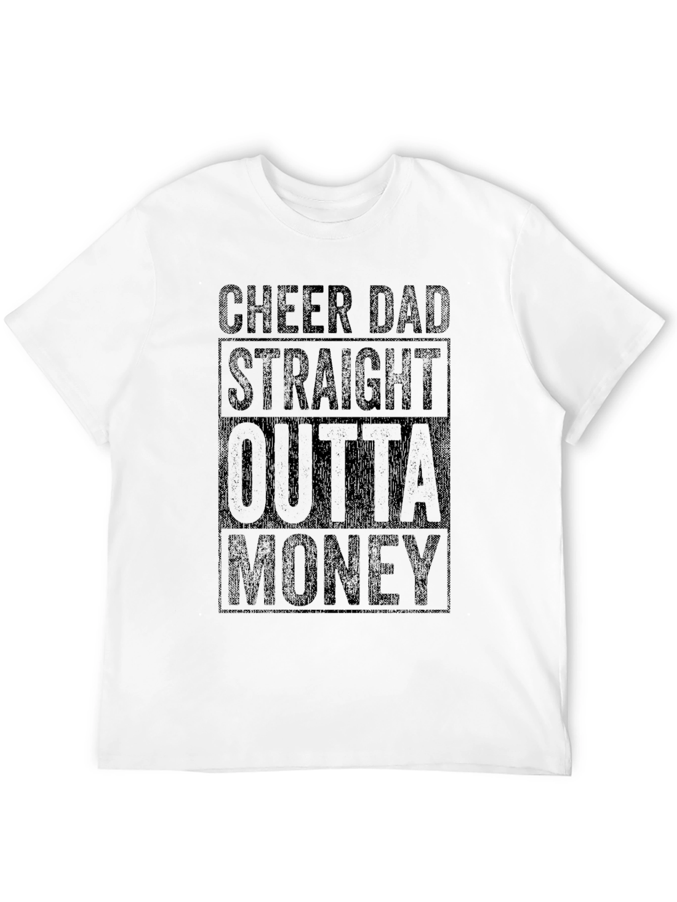 Cheer Dad Straight Outta Money Black Tee - 12