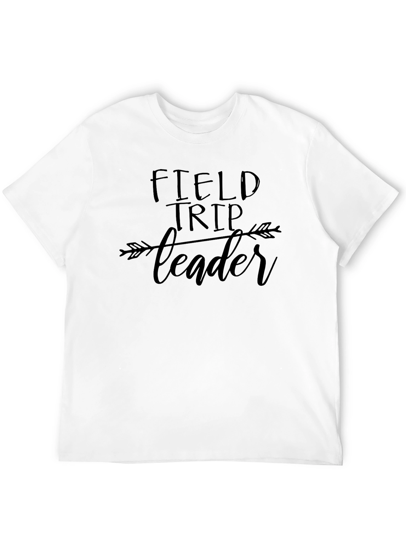 Black Field Trip Leader Arrow Design Black T-Shirt view 12