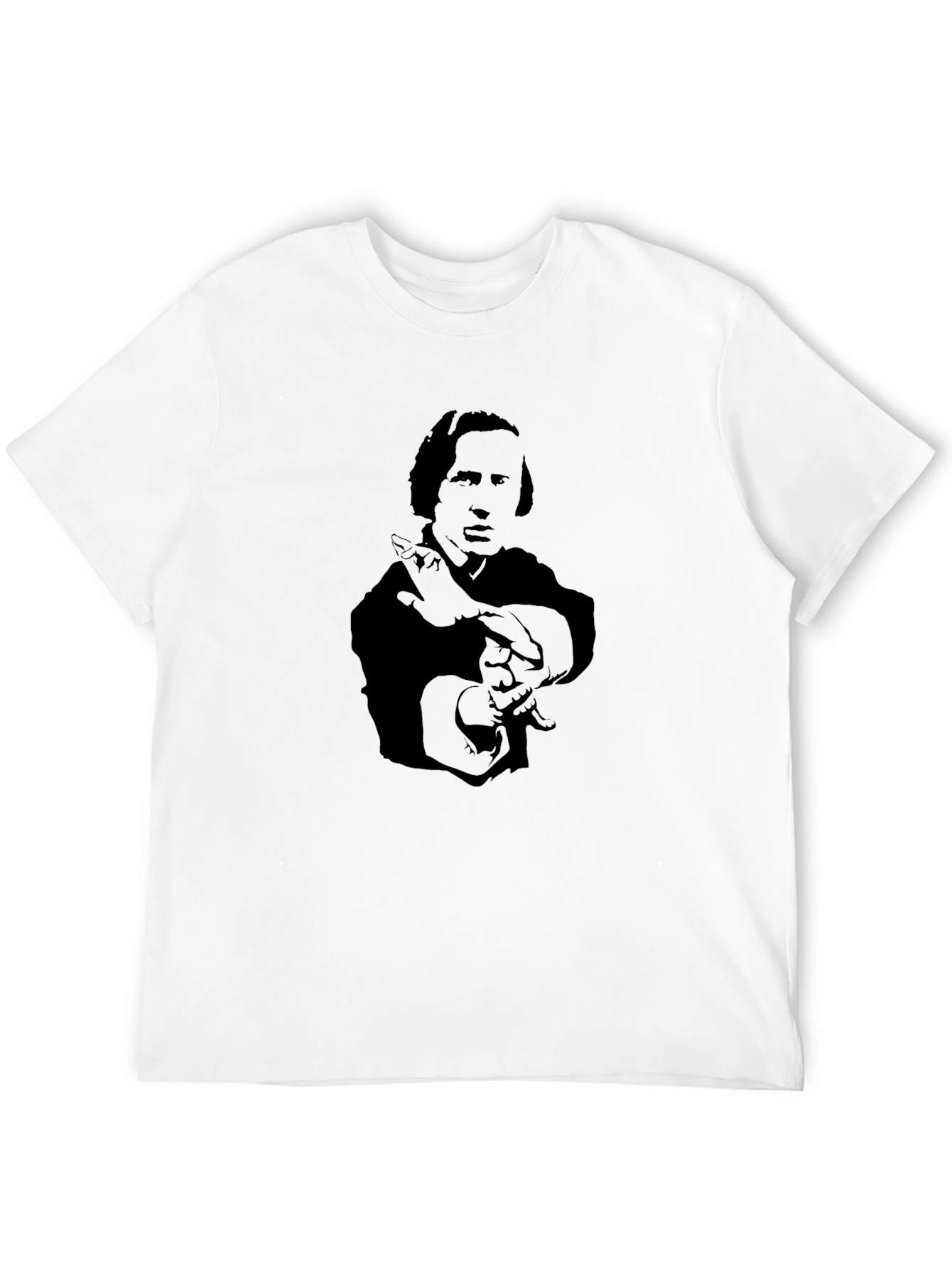 Black Graphic Tee - Retro Silhouette Design - 12