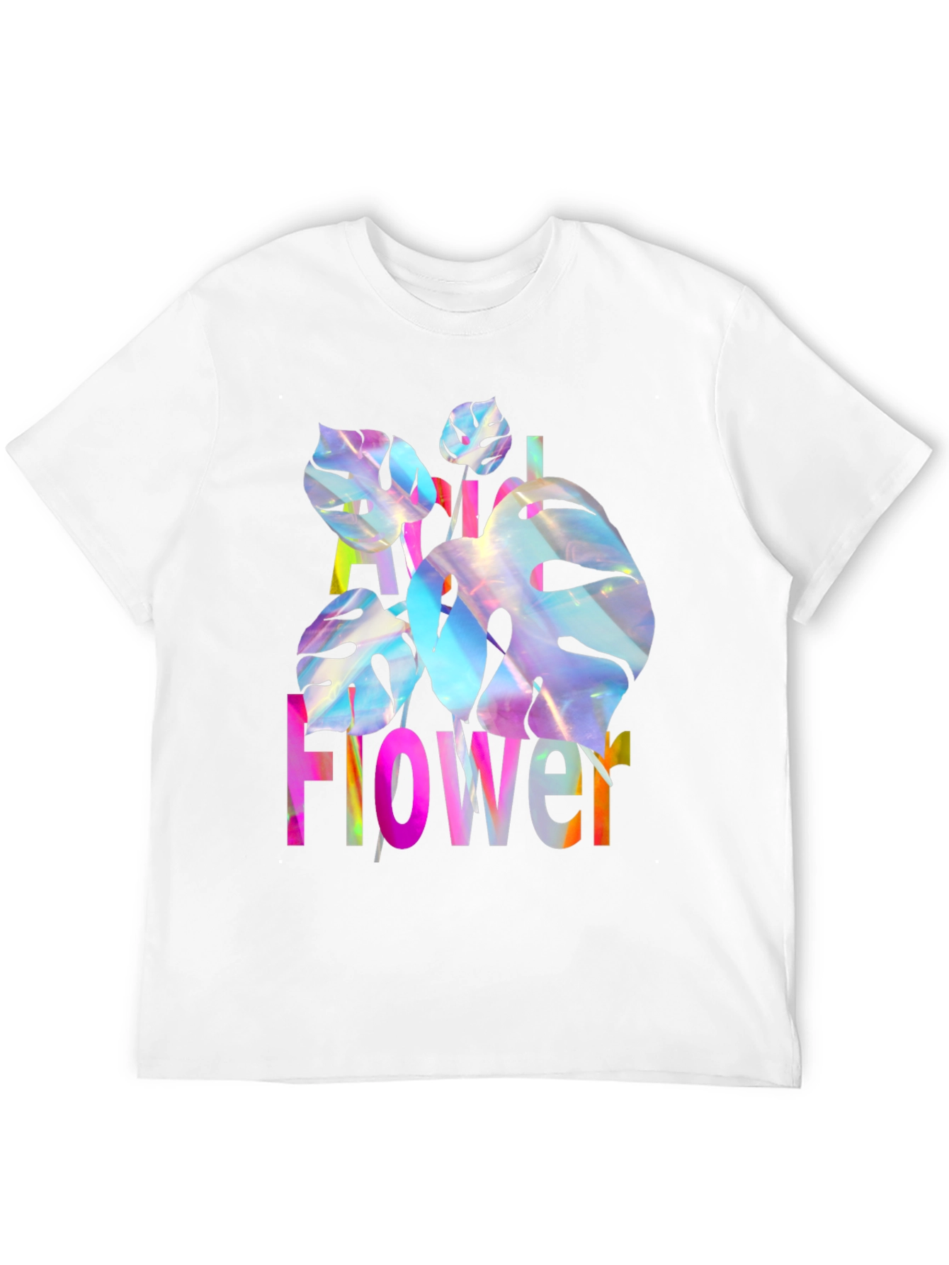 Black Floral Graphic Print Men's T-Shirt view 12