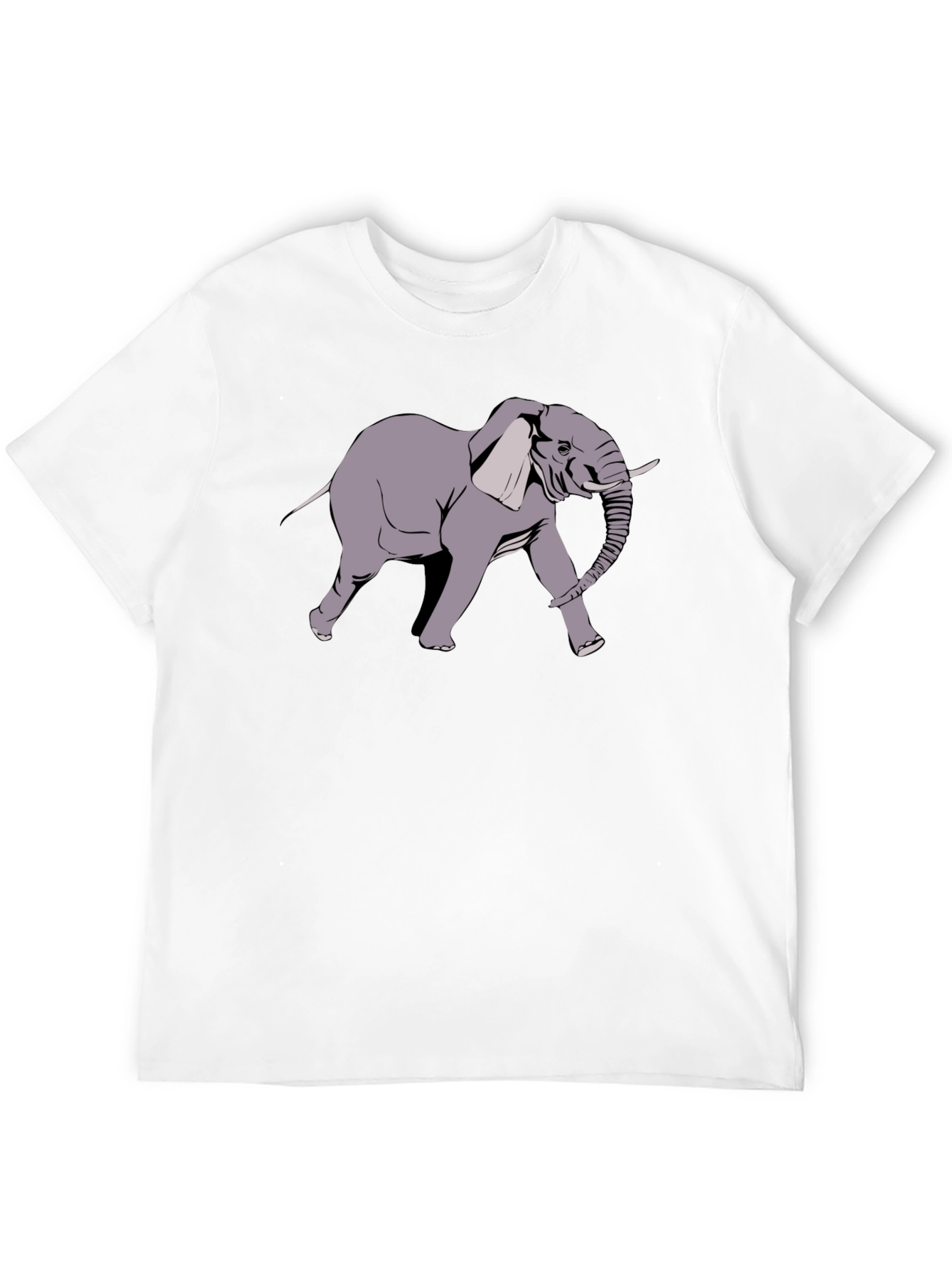 Black Elephant Graphic Print Black T-Shirt view 12