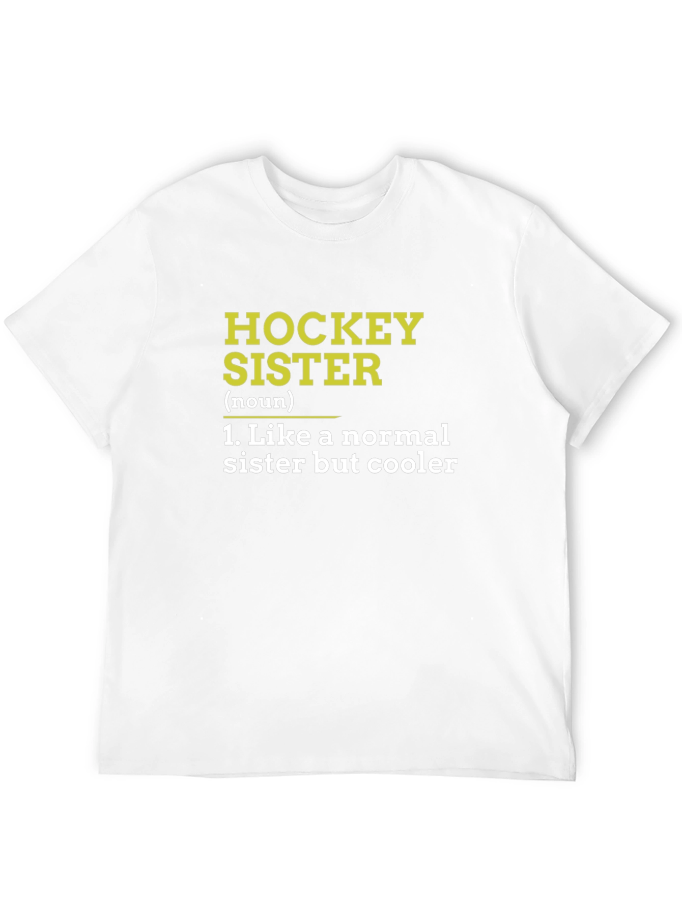 Black Hockey Sister Definition Black T-Shirt view 12