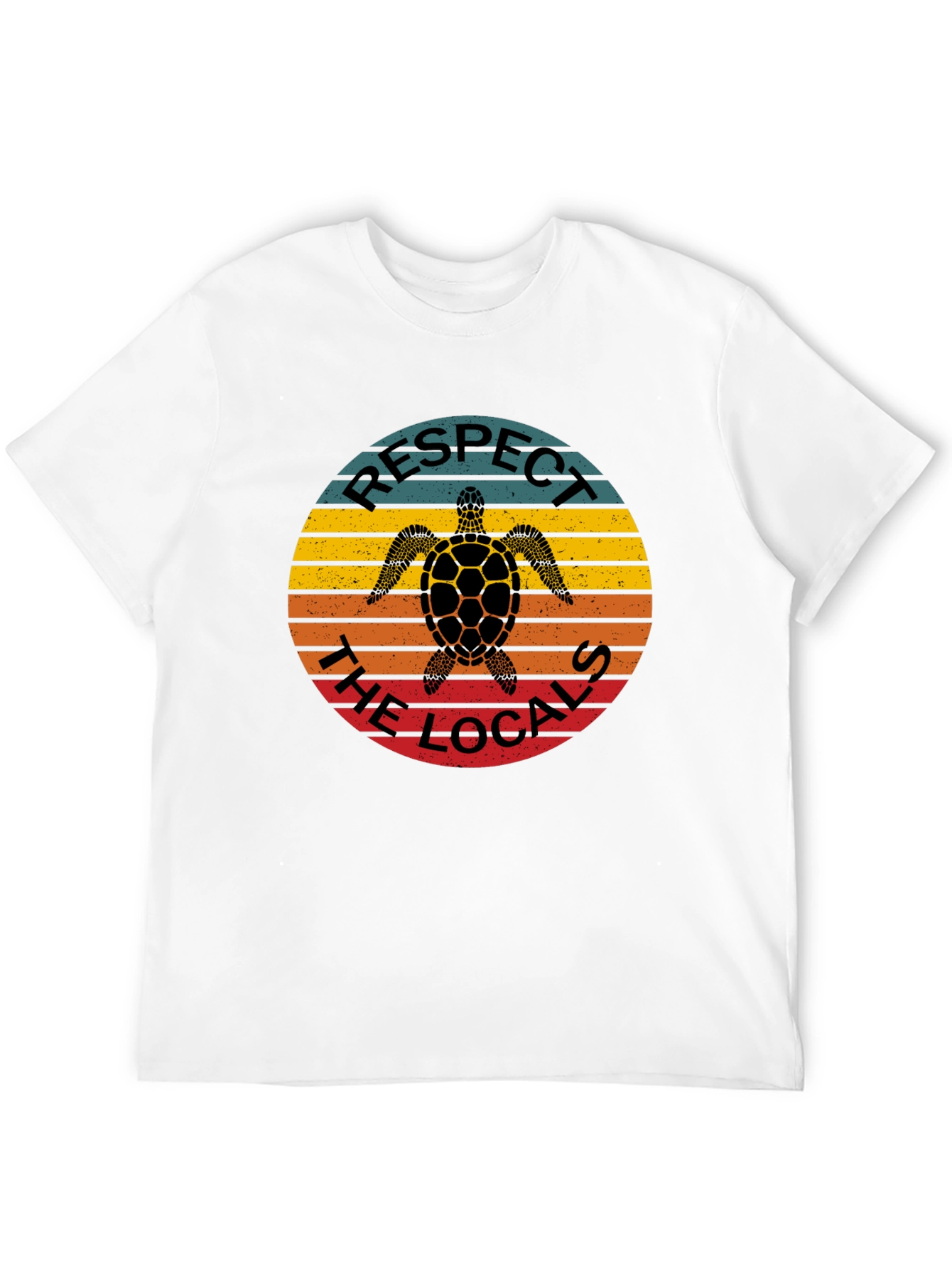 Black Respect the Locals Turtle T-Shirt - Black view 12