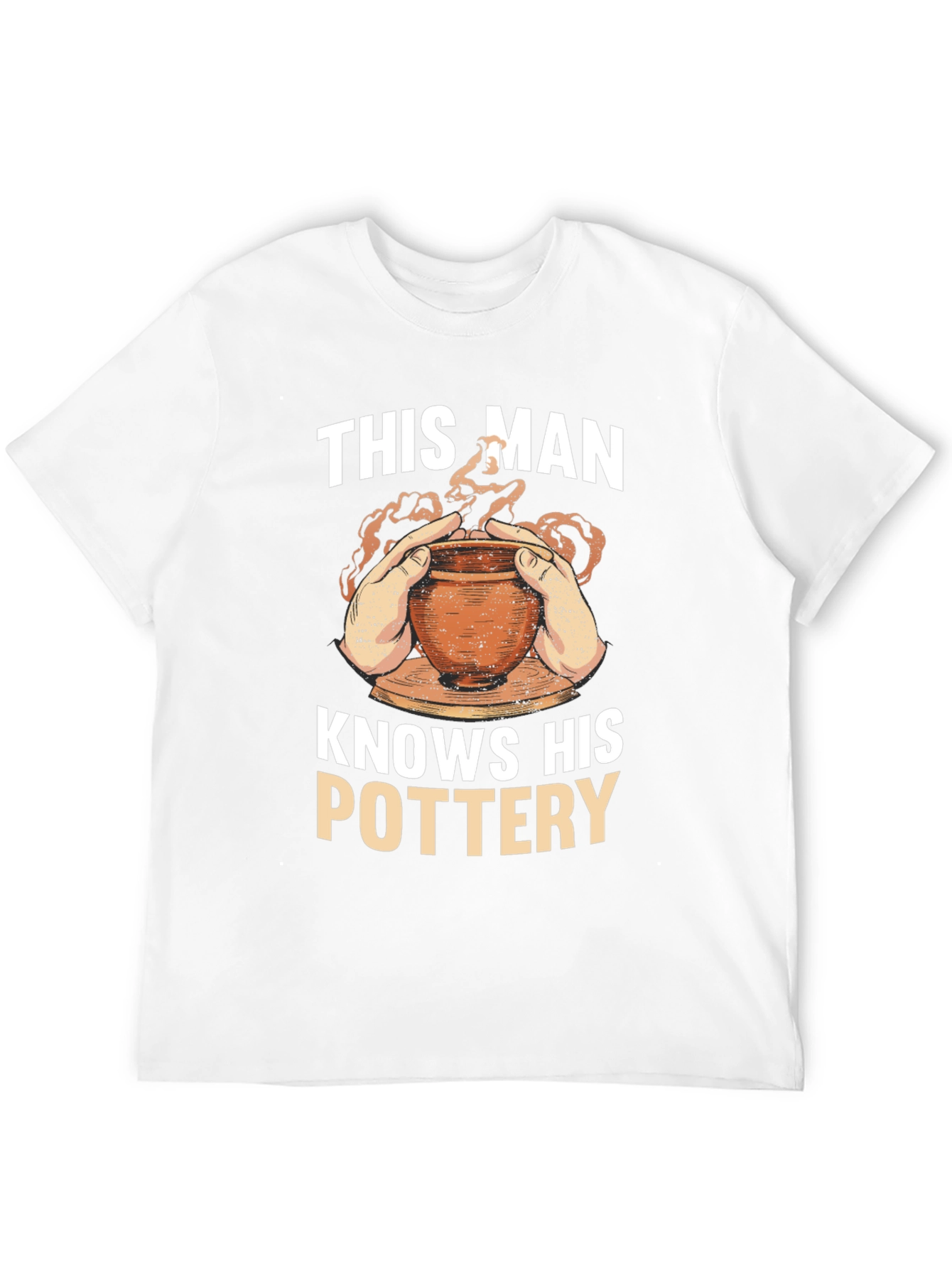 Black Pottery Enthusiast T-Shirt - 'This Man Knows His Pottery' view 12