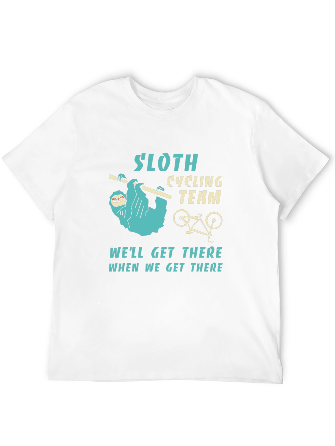 Black Sloth Cycling Team Graphic T-Shirt view 12