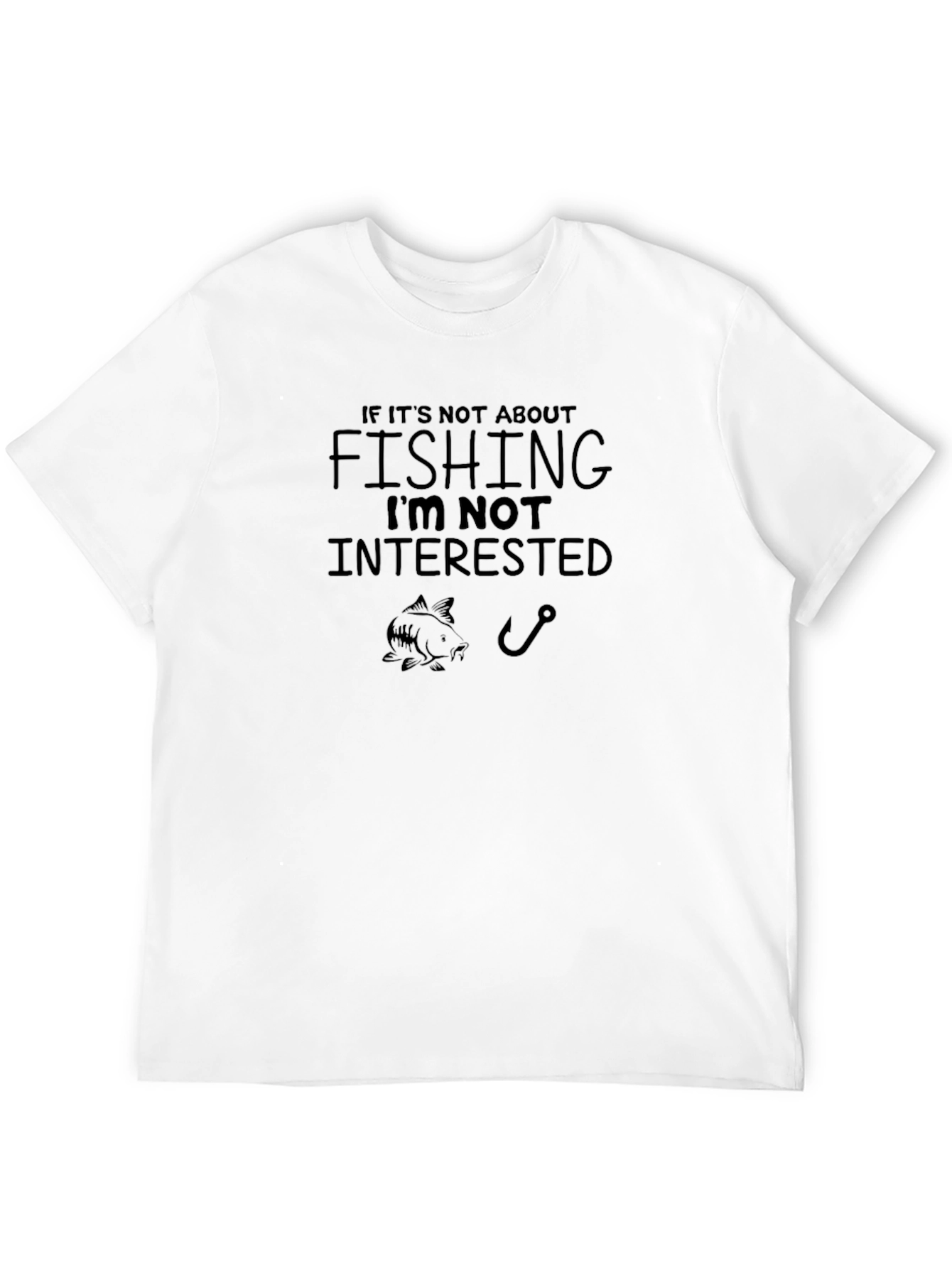 Black Fishing T-Shirt - If It's Not About Fishing Graphic Tee view 12