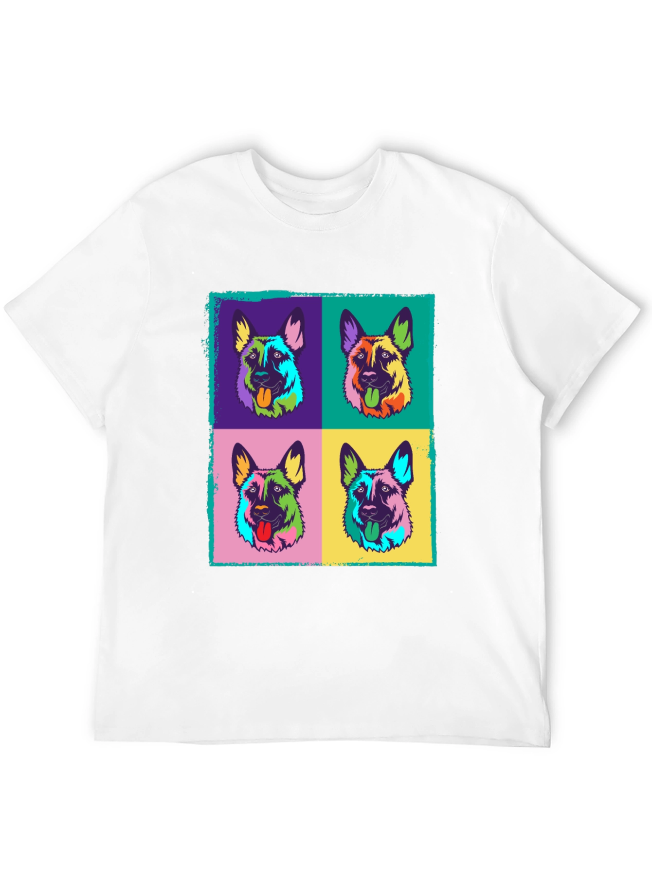 Black Pop Art Dog Print T-Shirt view 12