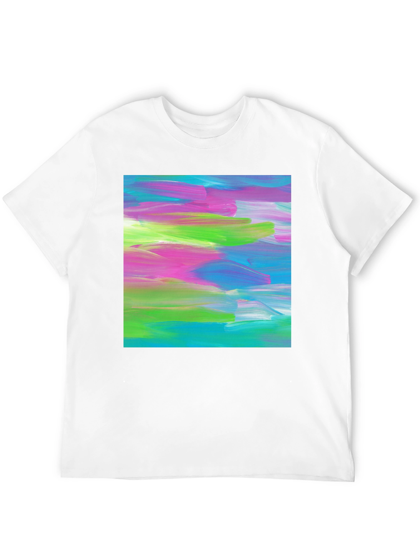 Black Abstract Art Graphic Tee - Modern Brushstroke T-Shirt view 12