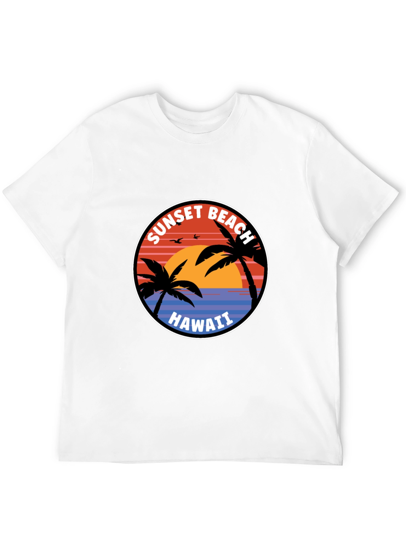 Black Sunset Beach Hawaii T-Shirt view 12