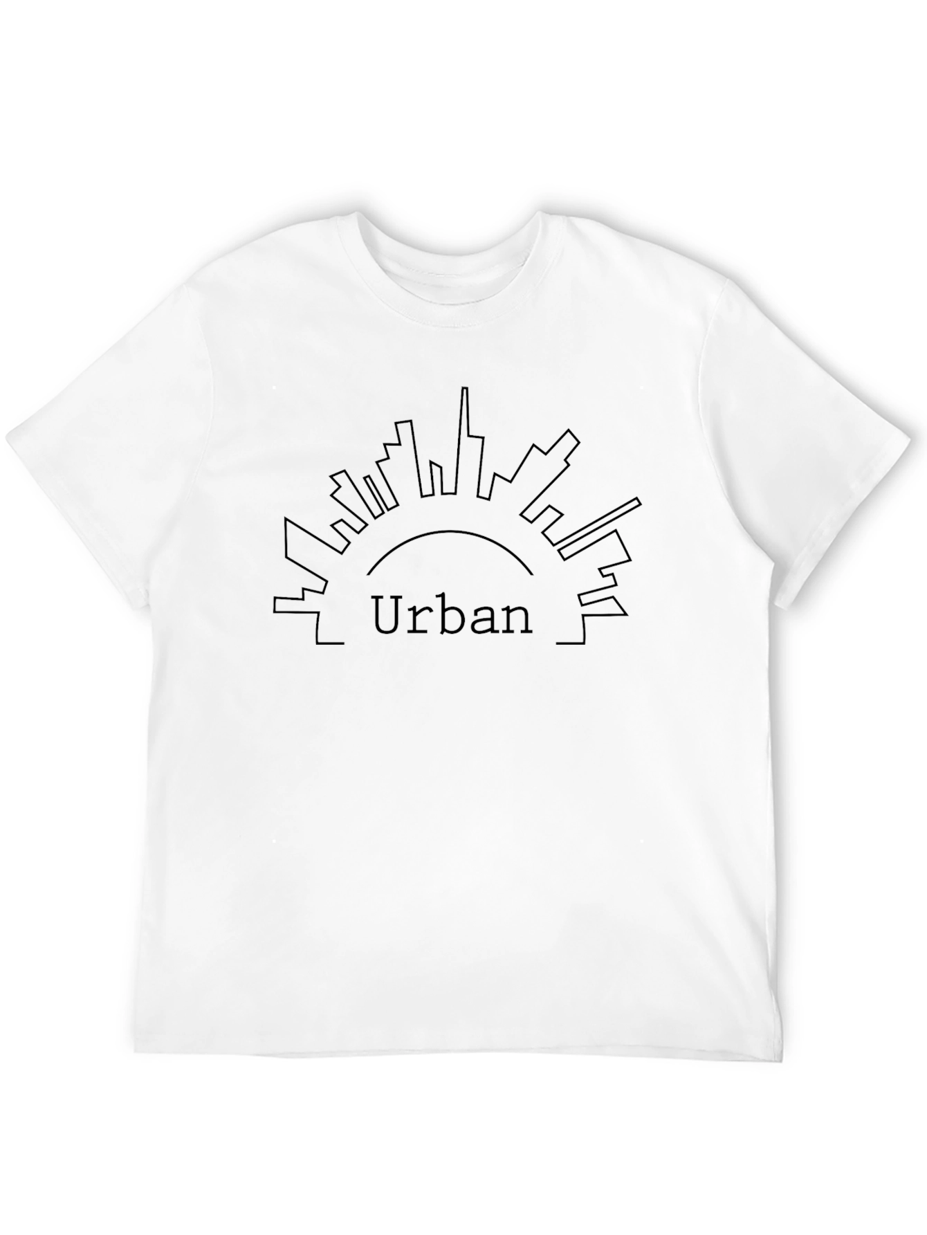 Black Urban Graphic Tee - Cityscape Design, Soft Cotton Blend view 12