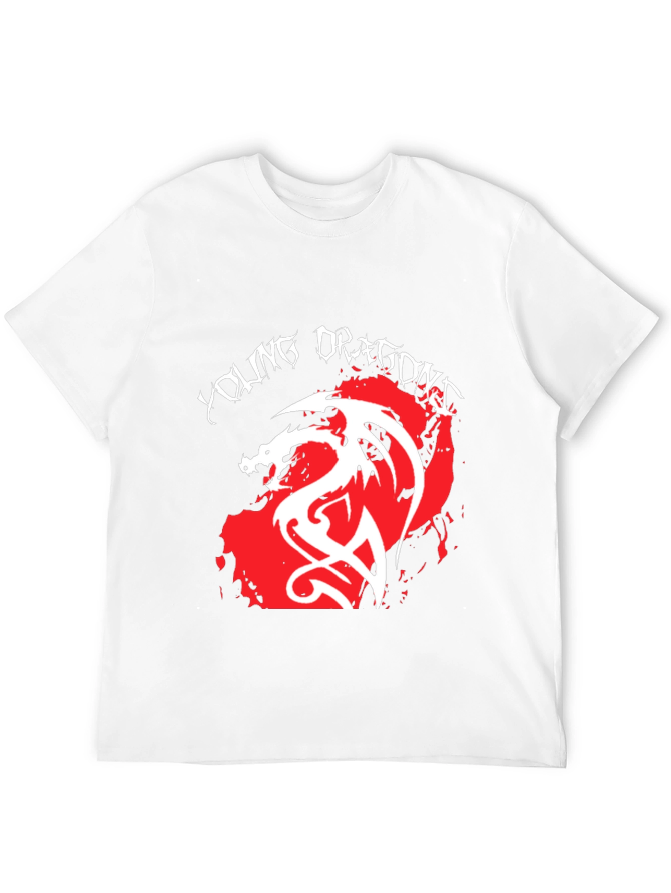 Black Young Dragons Graphic Tee - Black Cotton Blend T-Shirt view 12