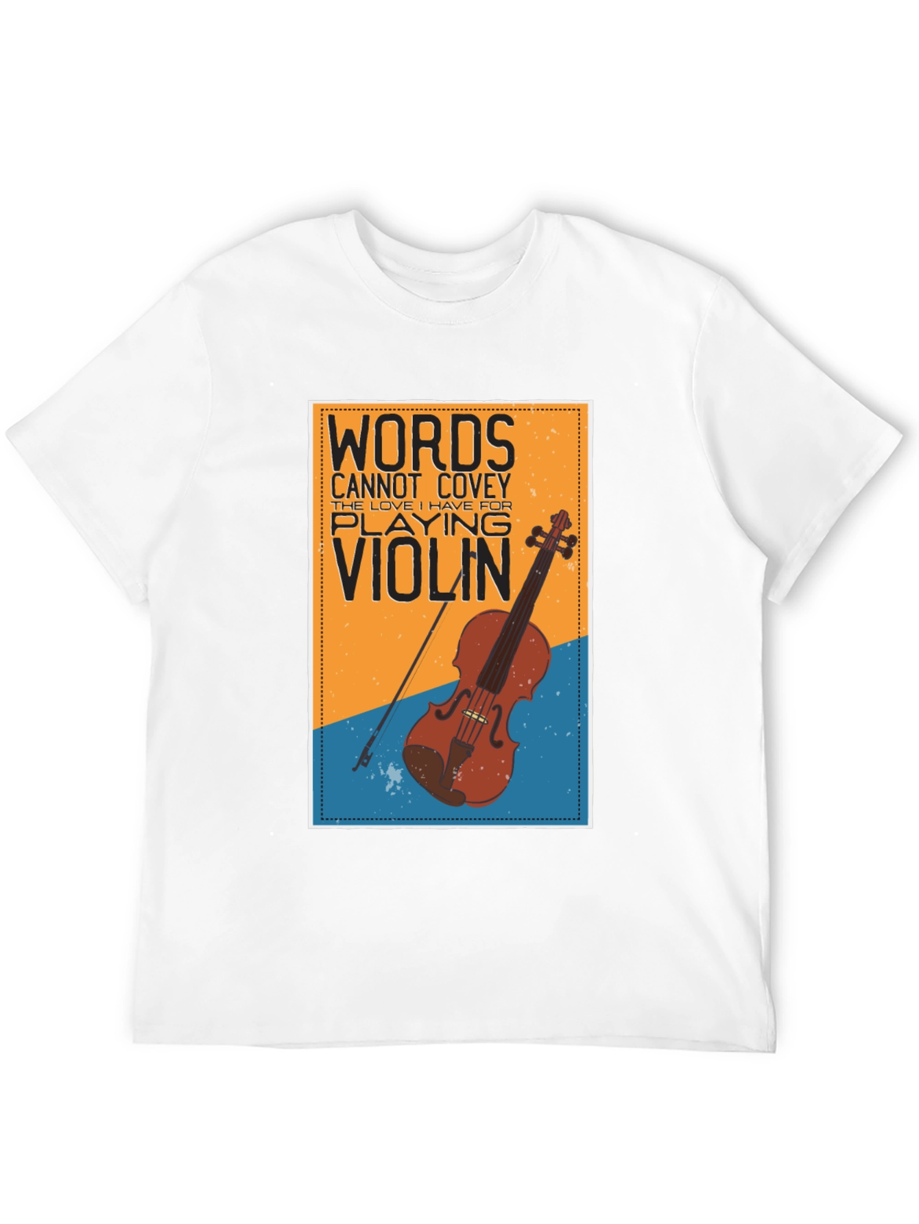 Black Words Cannot Covey Violin T-Shirt view 12