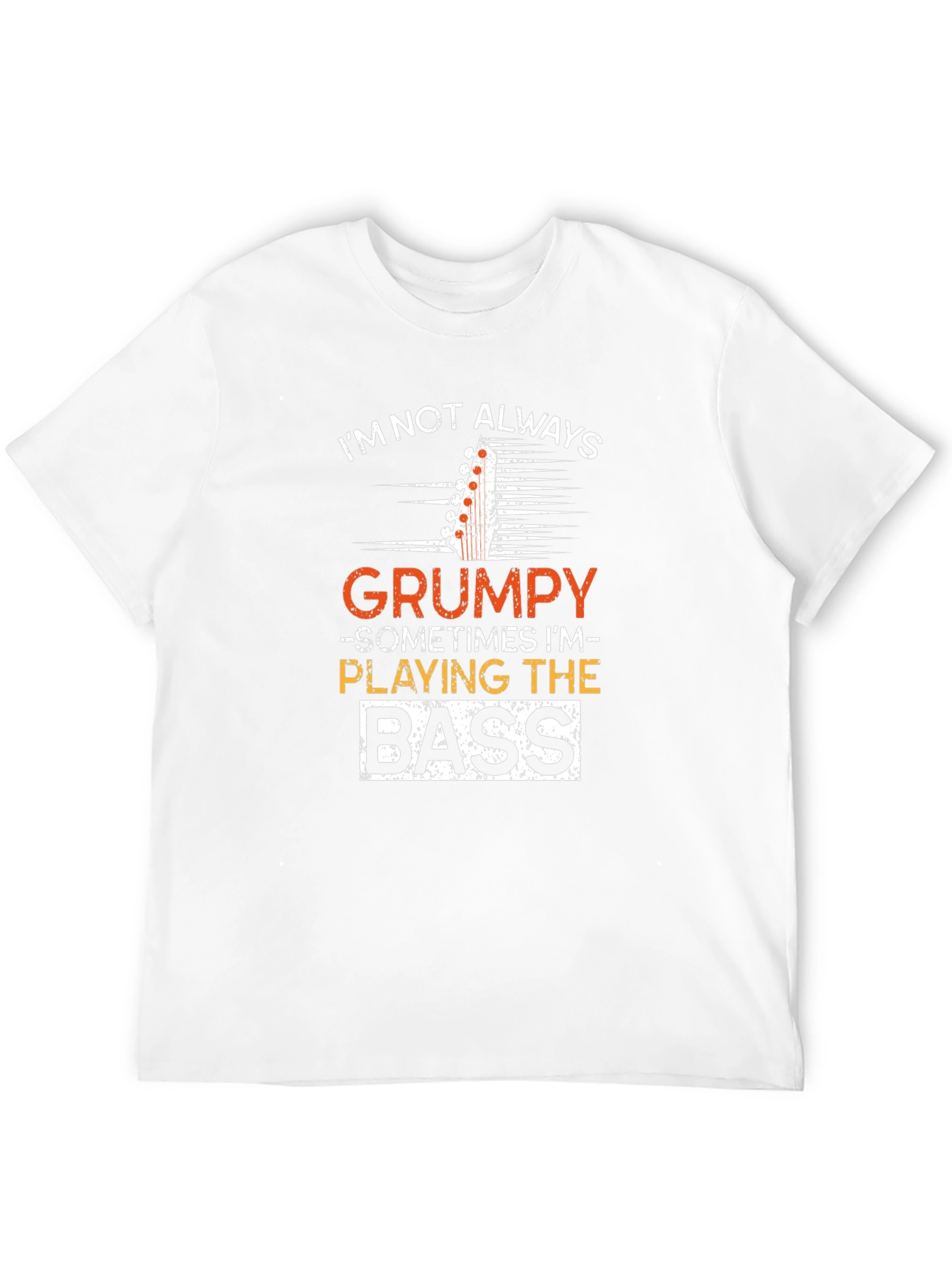 Black Grumpy Bass Player T-Shirt - Musician Humor Tee view 12