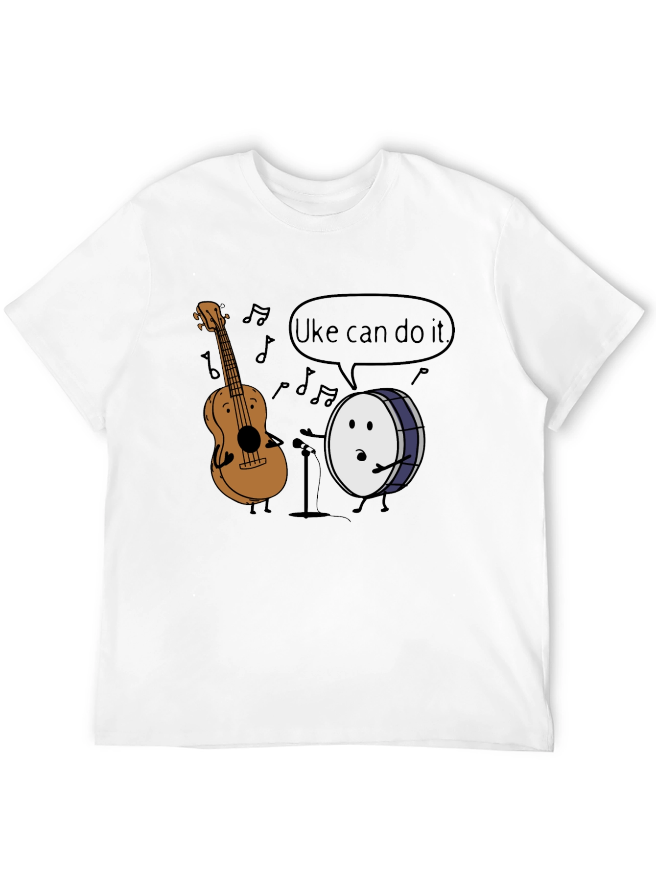 Black Uke Can Do It T-Shirt: Music Pun Tee view 12