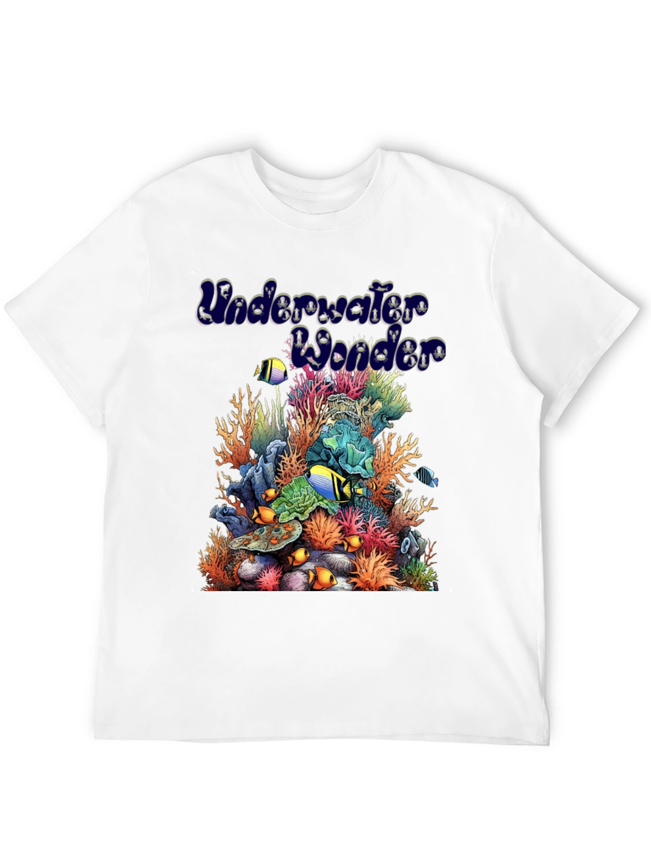 Black Underwater Wonder Graphic Tee - Black Cotton Casual Shirt view 12