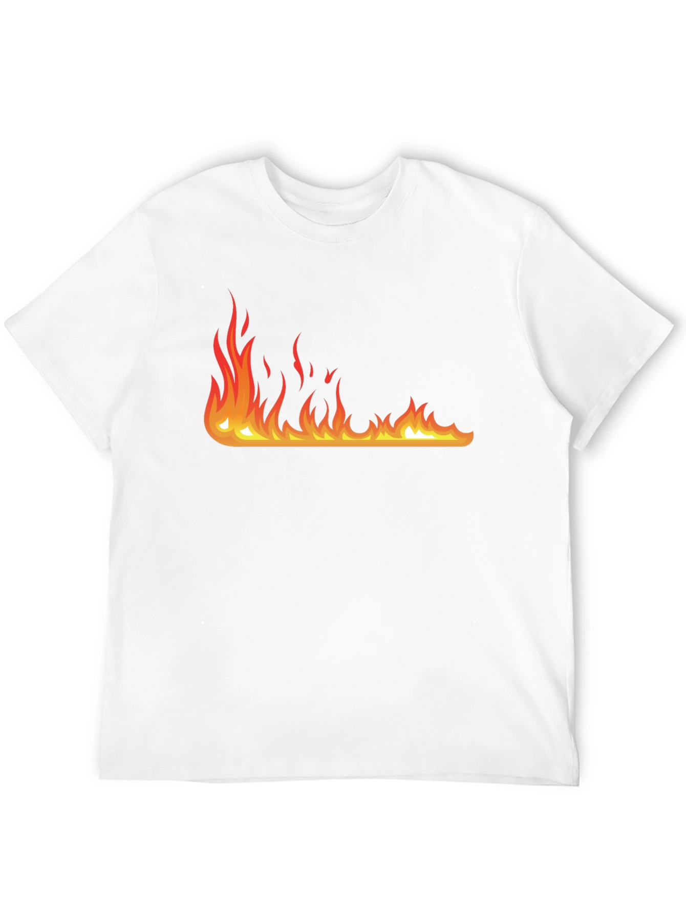 Black Fire Graphic Black T-Shirt - Bold Design, Casual Wear view 12