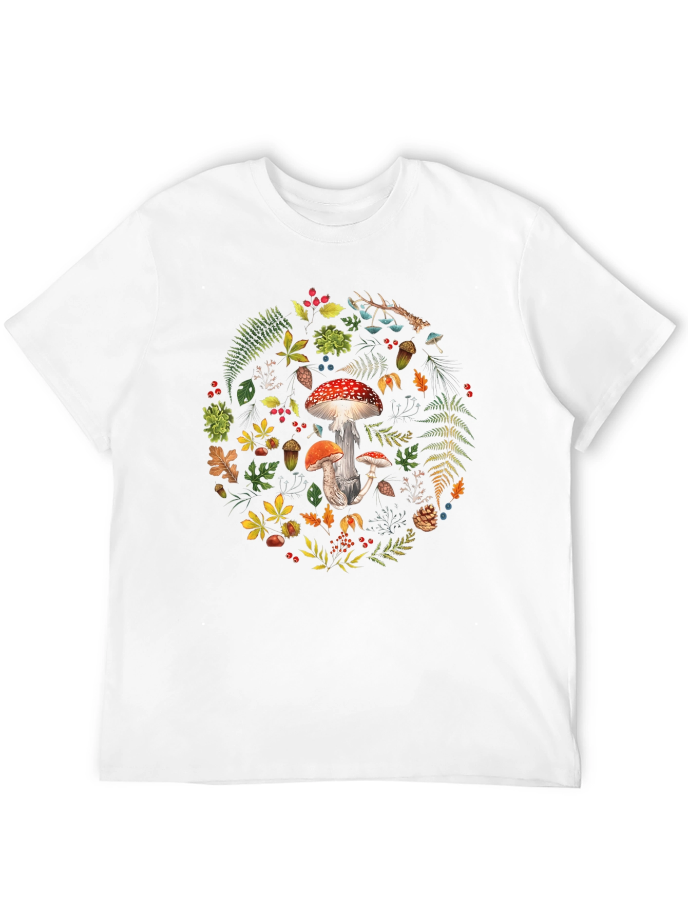 Mushroom Forest Print T-Shirt - Nature Inspired Graphic Tee - 12