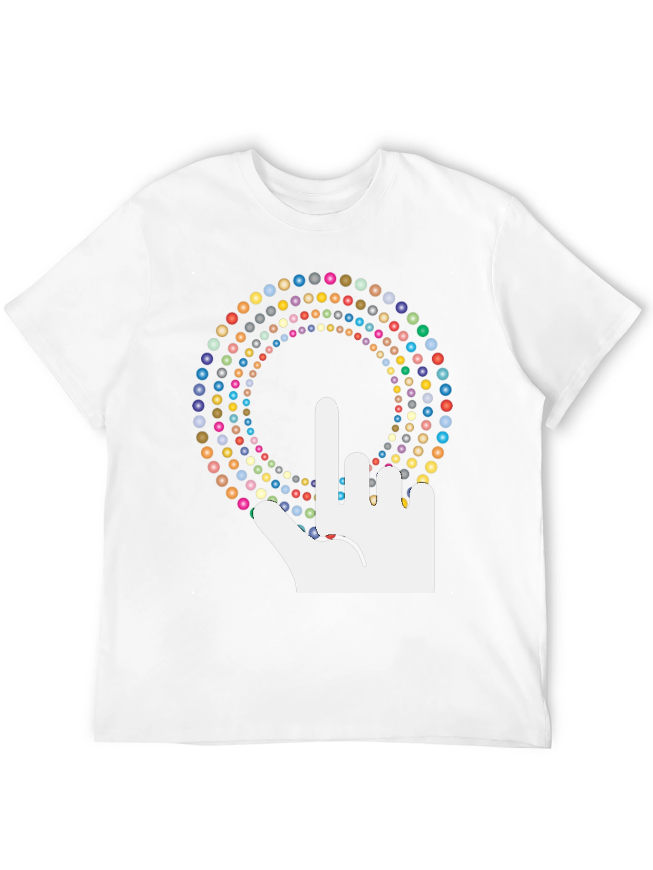 Black Novelty Graphic Tee - Finger Design view 12