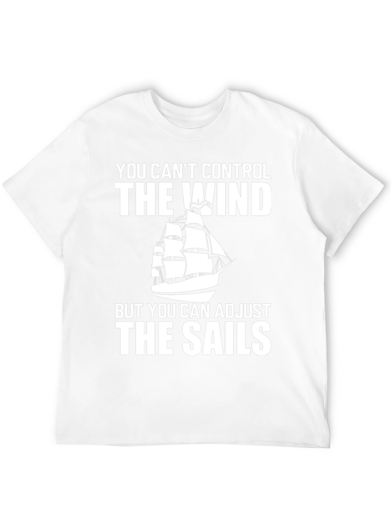 Black Nautical T-Shirt: Adjust the Sails Tee view 12