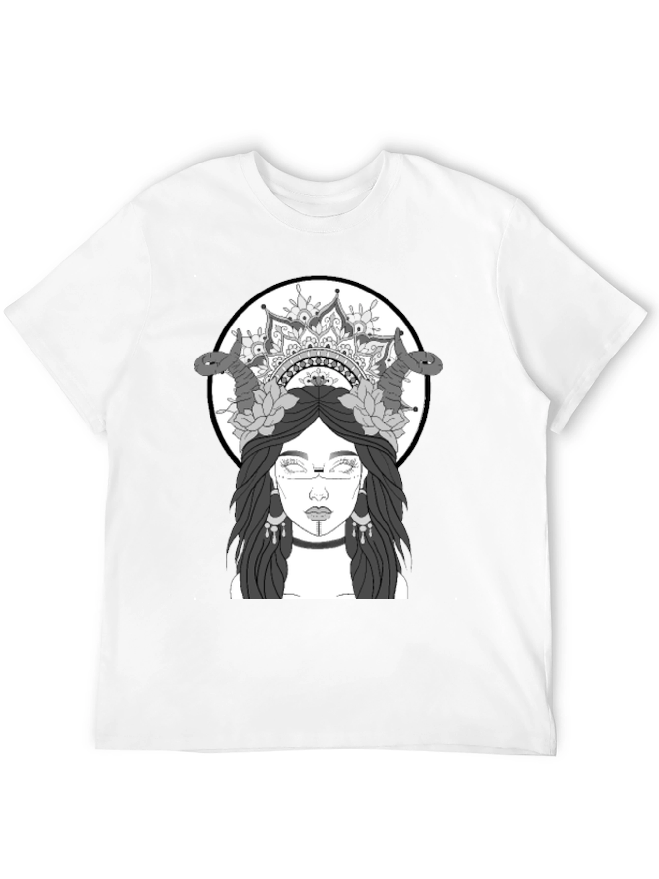 Black Graphic Tee - Mystic Woman Design view 12