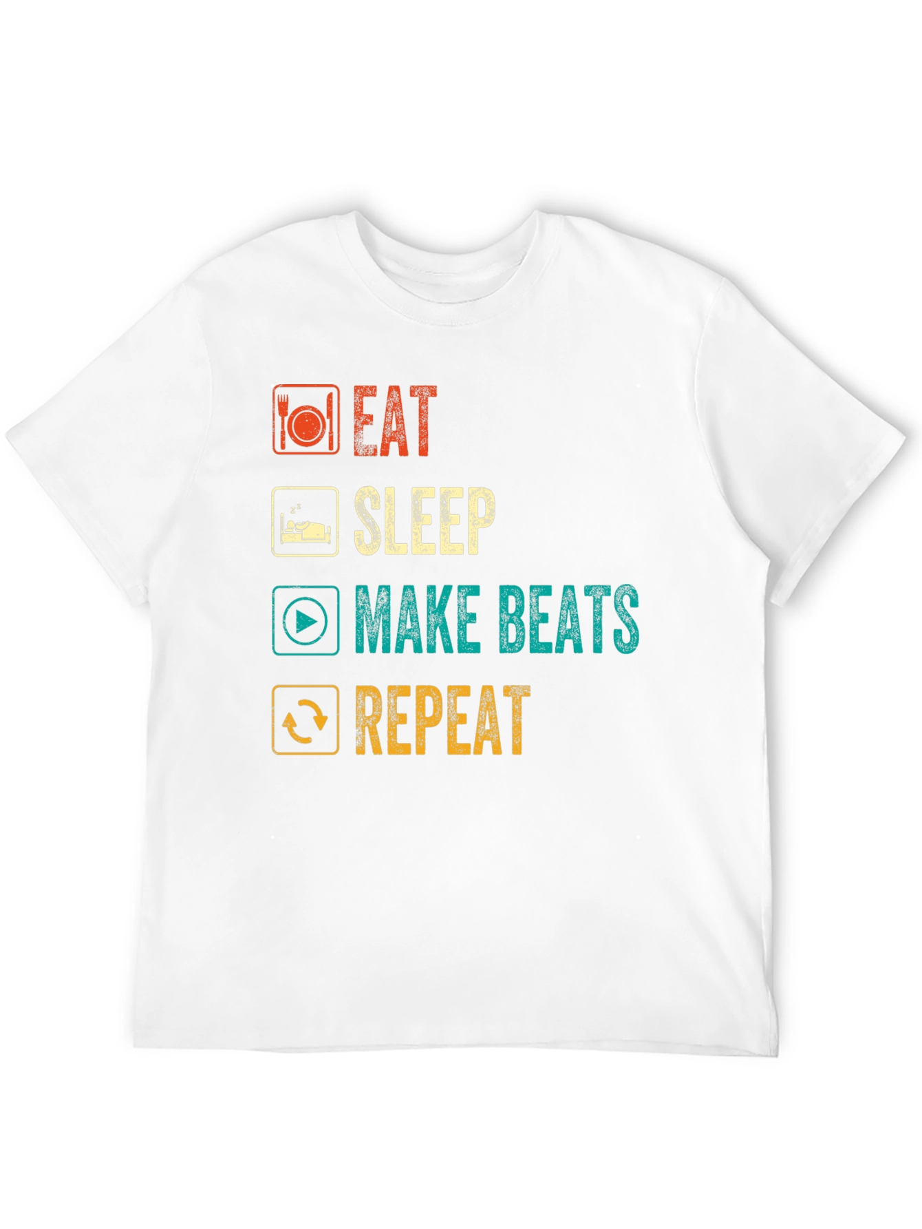 Black Eat Sleep Make Beats Repeat T-Shirt view 12