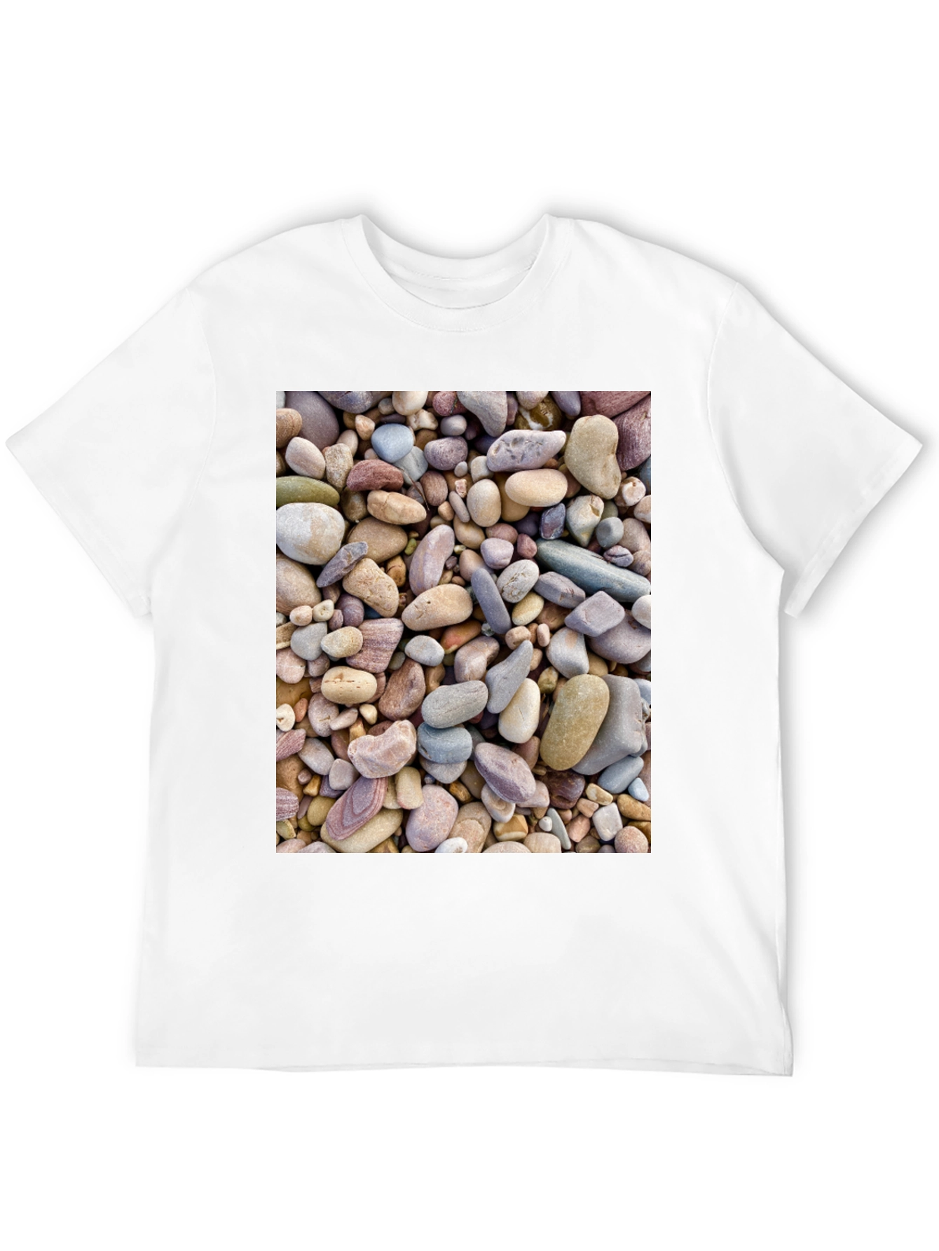 Black Rocky Beach T-Shirt - Coastal Stone Design view 12