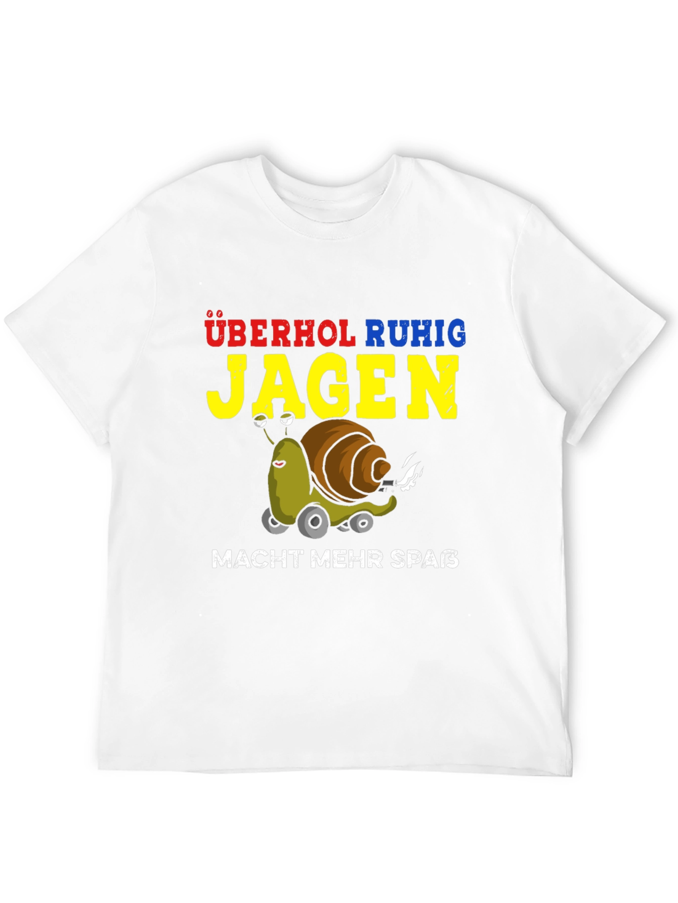 Black Funny Snail Racing T-Shirt - Overhol Ruhig Jagen view 12