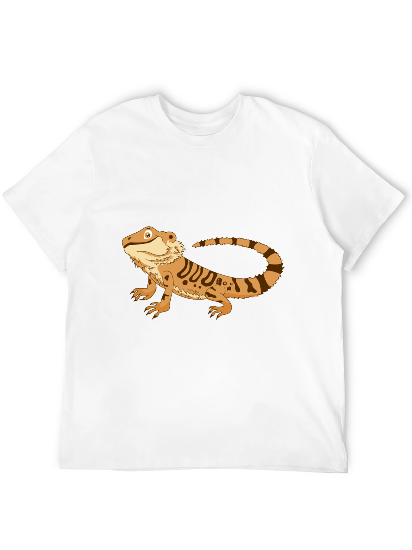 Black Bearded Dragon Graphic Tee - Men's Black T-Shirt view 12
