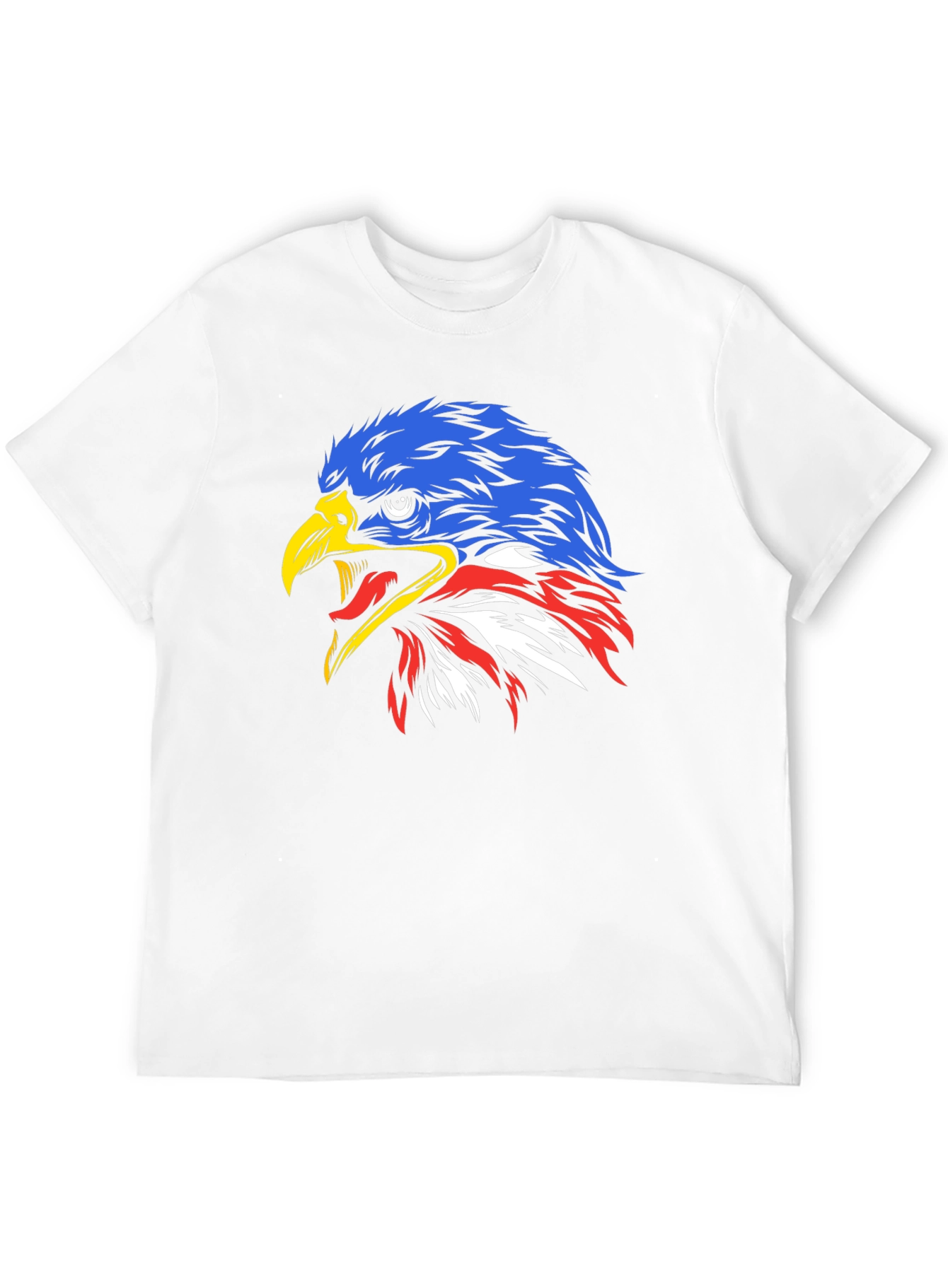 Black Eagle Head Graphic Print Tee - Patriotic Style view 12