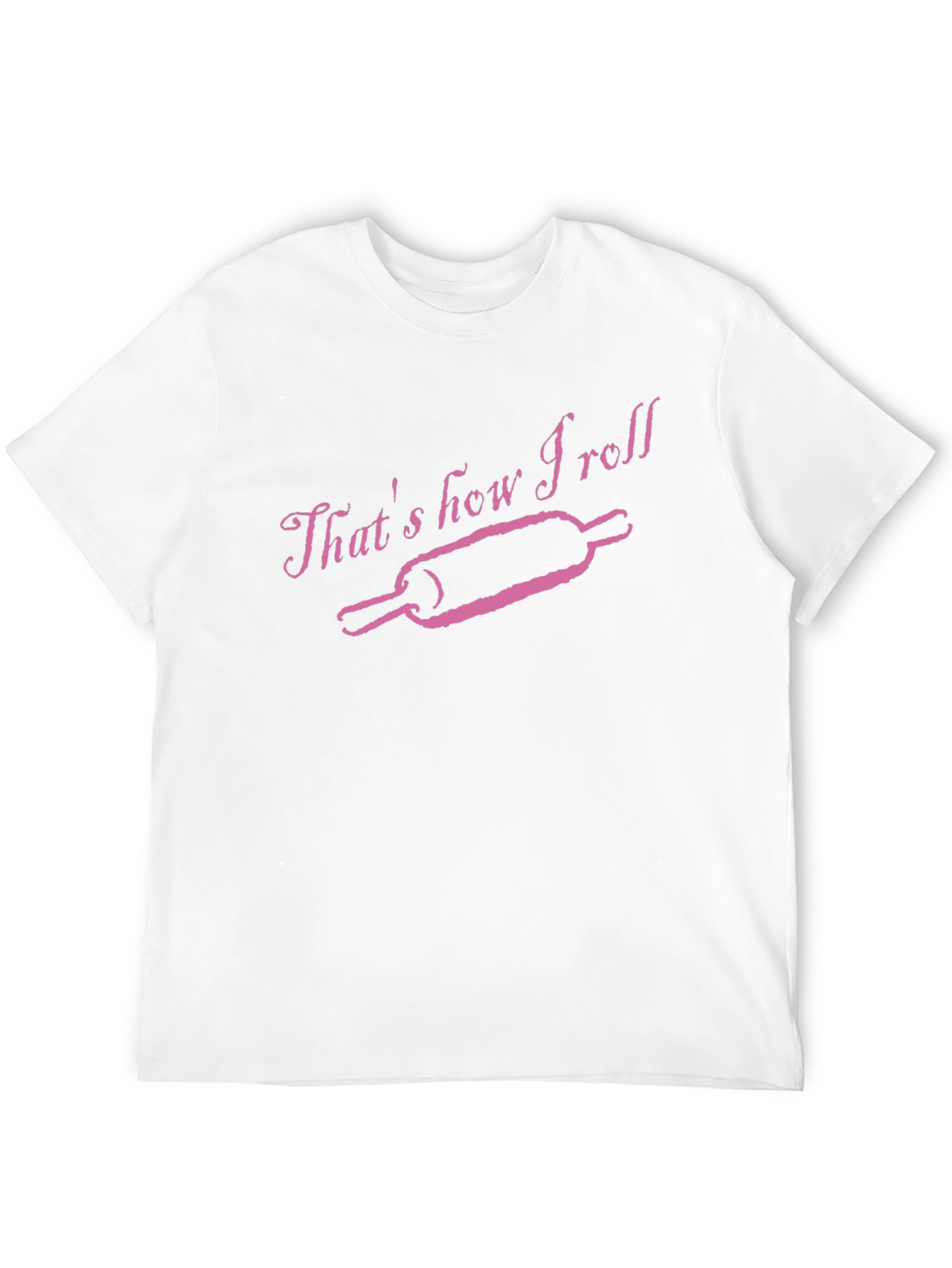 Black That's How I Roll T-Shirt - Baker Rolling Pin Design view 12