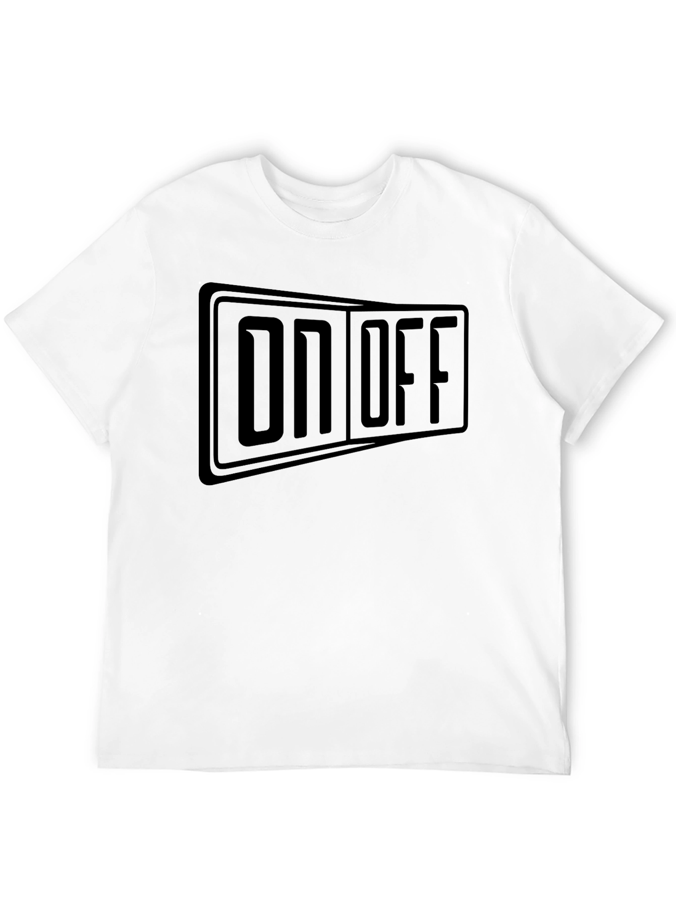Black On/Off Graphic Black T-Shirt - Stylish and Comfortable view 12