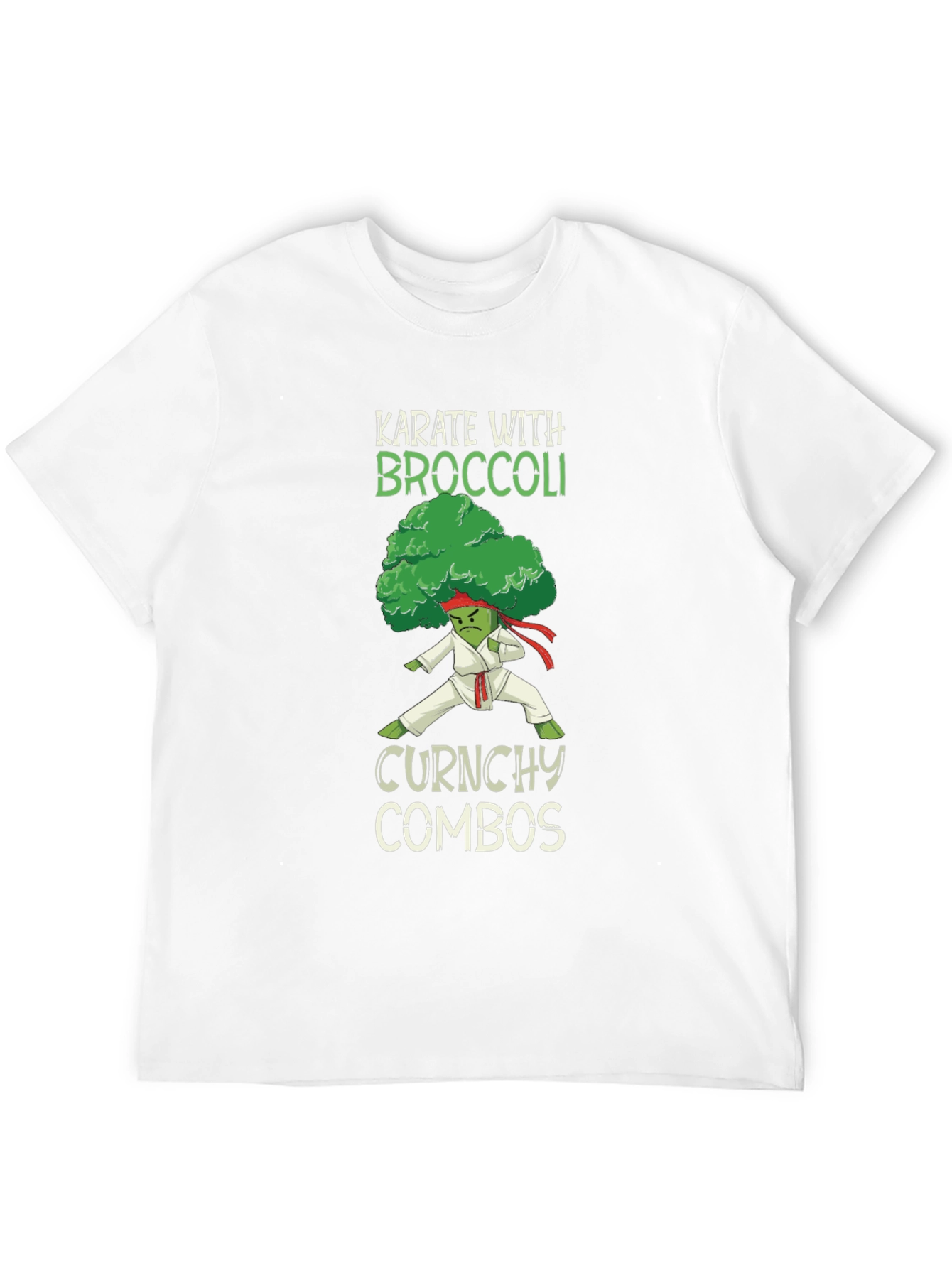 Black Karate Broccoli Funny T-Shirt view 12