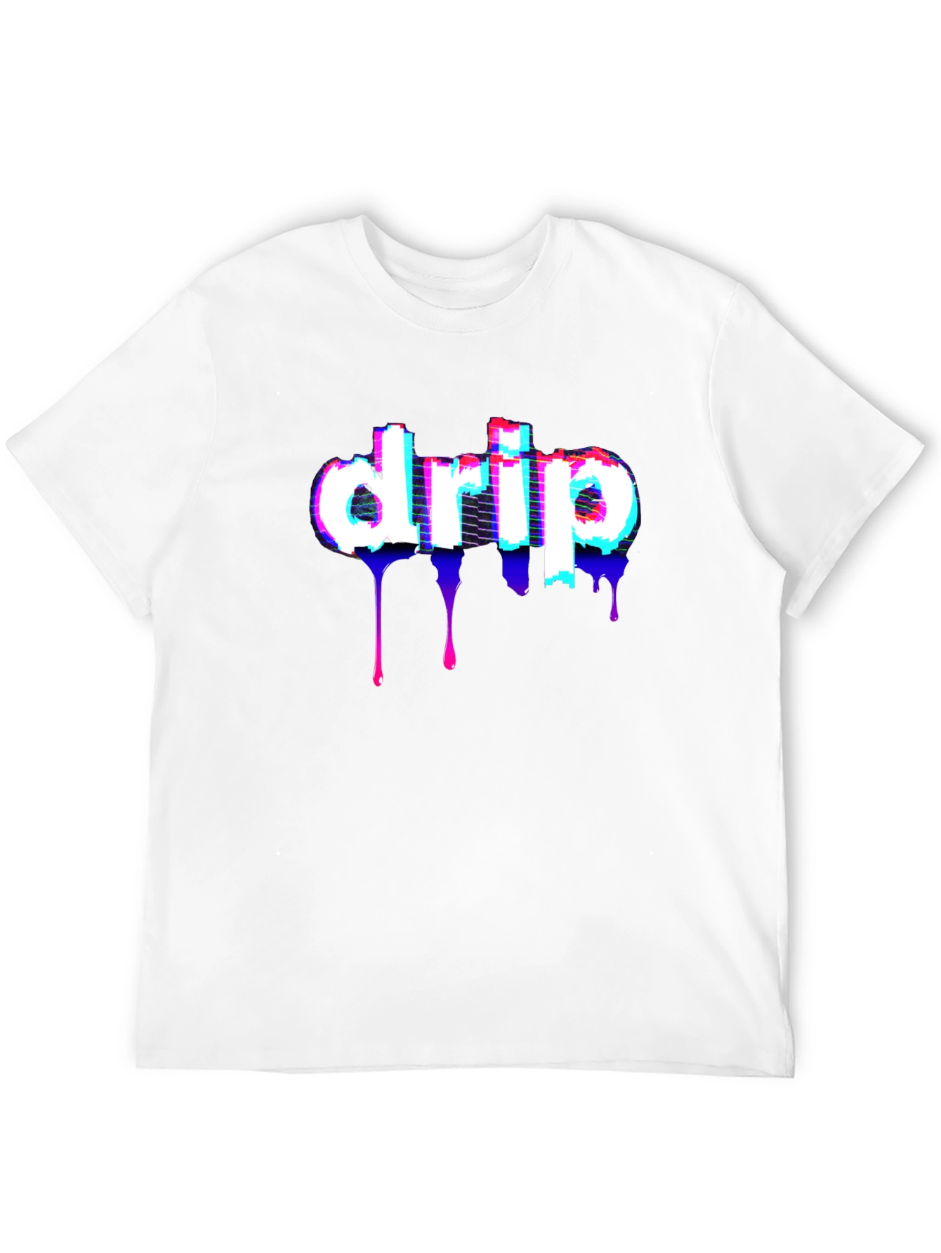 Black Drip Glitch T-Shirt - Stylish Black Tee view 12