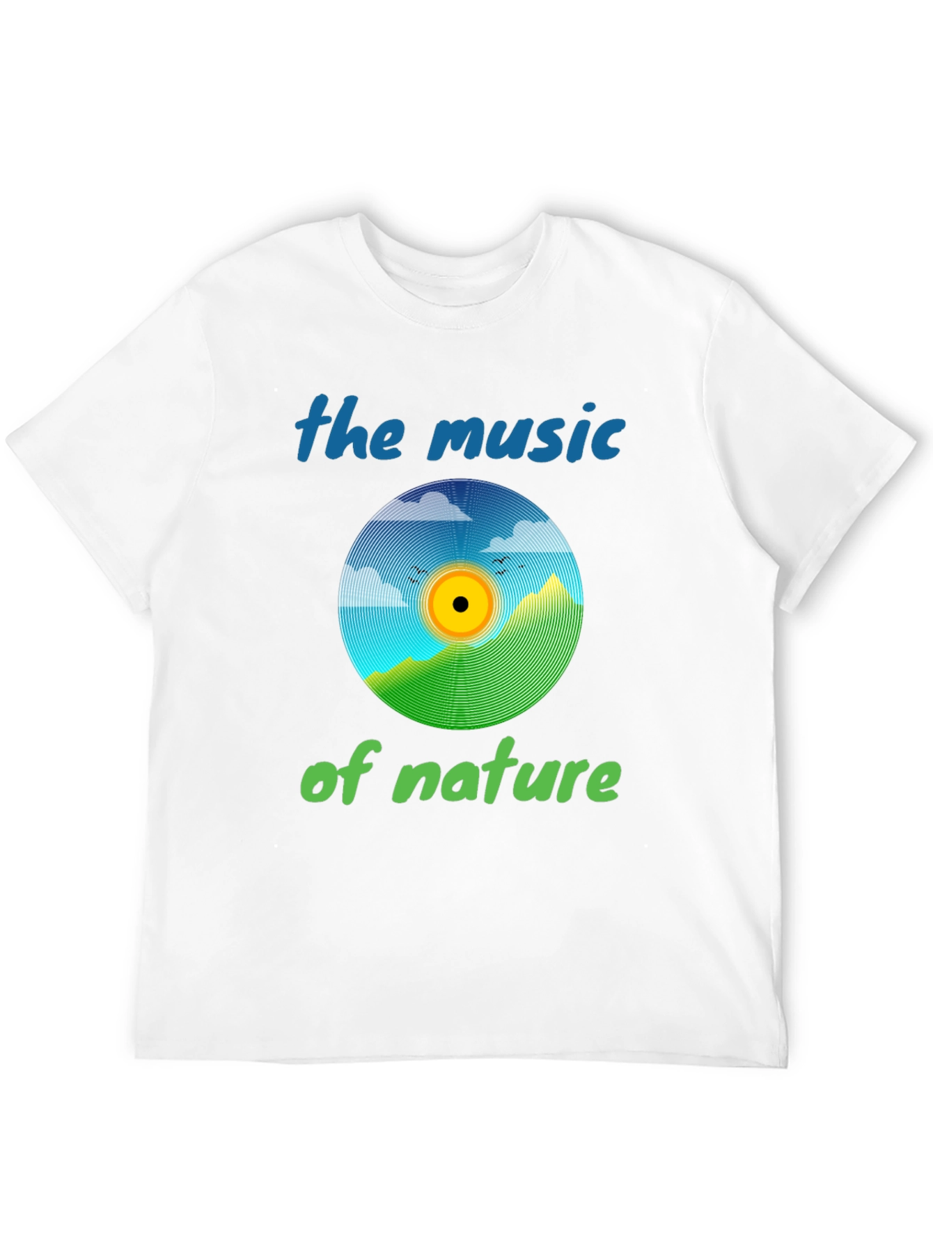 Black Nature Music T-Shirt - Eco-Friendly Design view 12