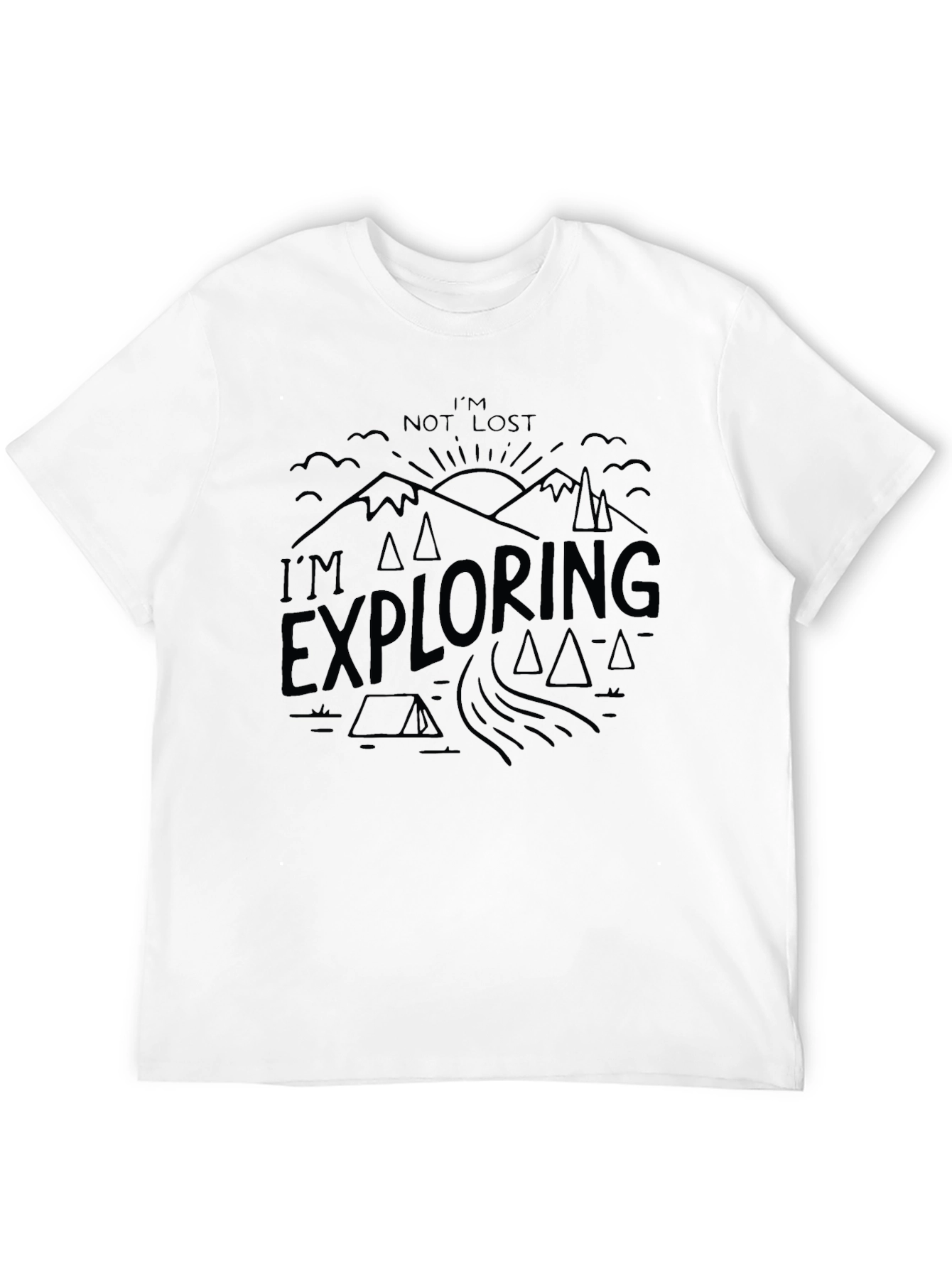 Black I'm Exploring Graphic T-Shirt - Adventure Awaits! view 12