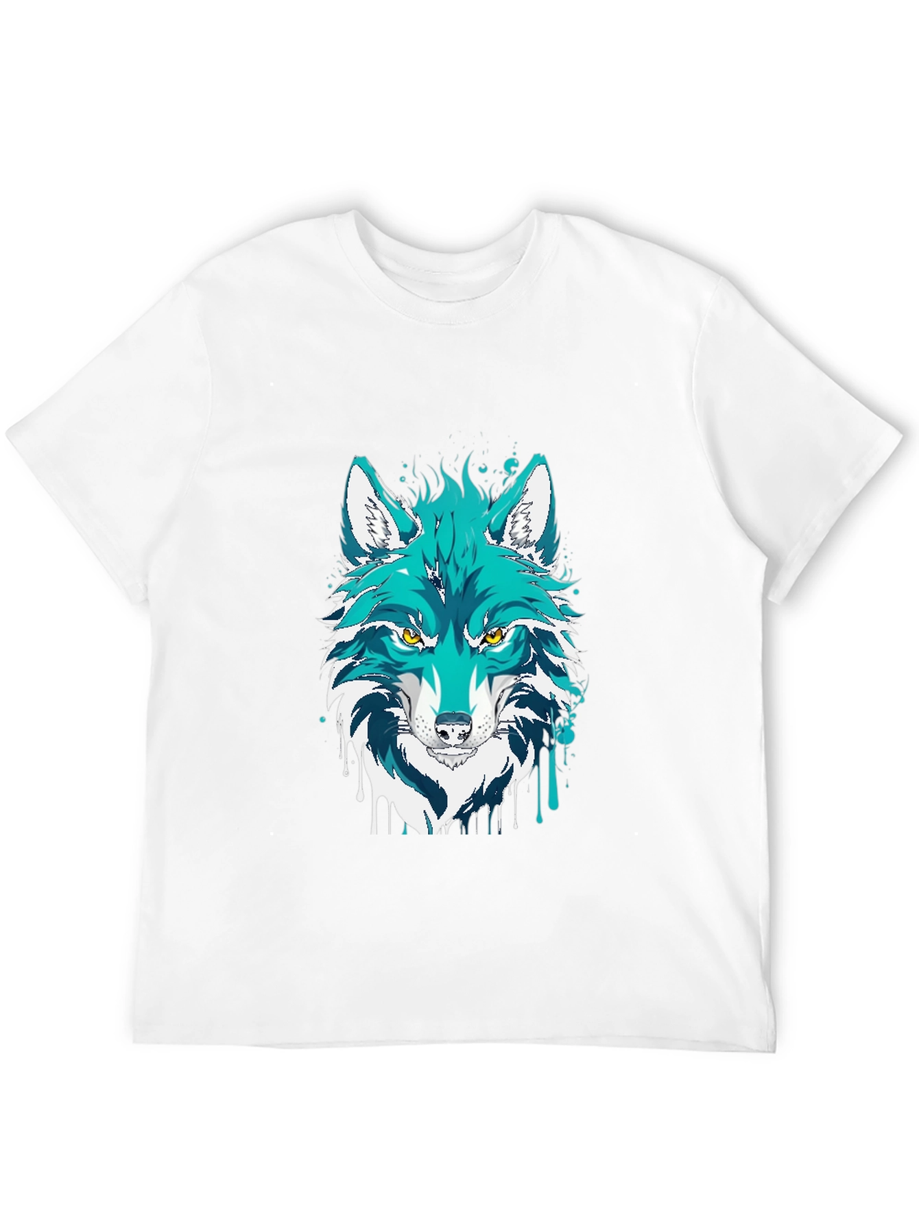 Black Wolf Graphic Print Black T-Shirt view 12