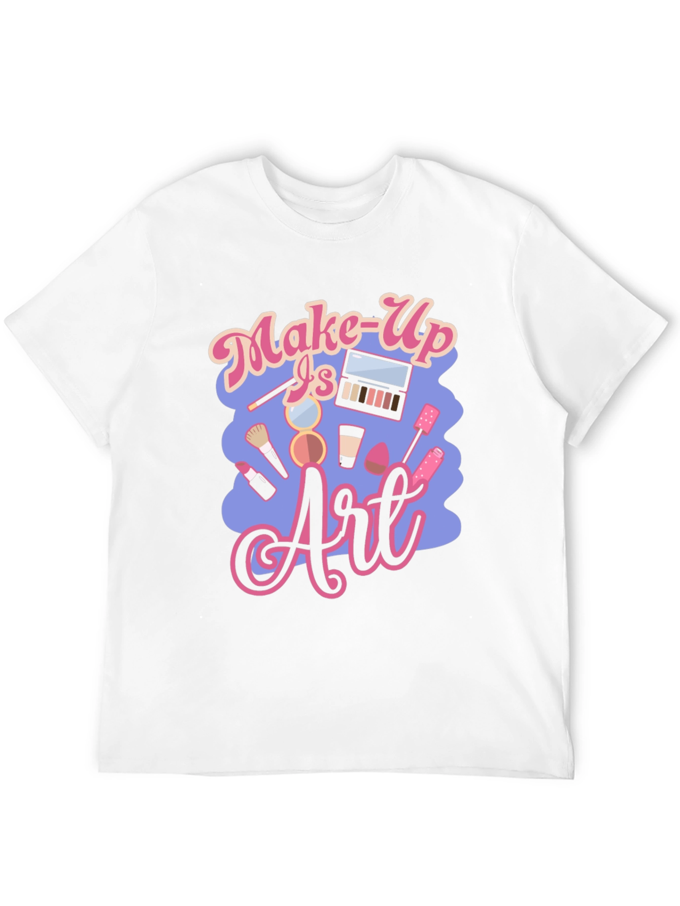 Black Make-Up Is Art Black T-Shirt view 12