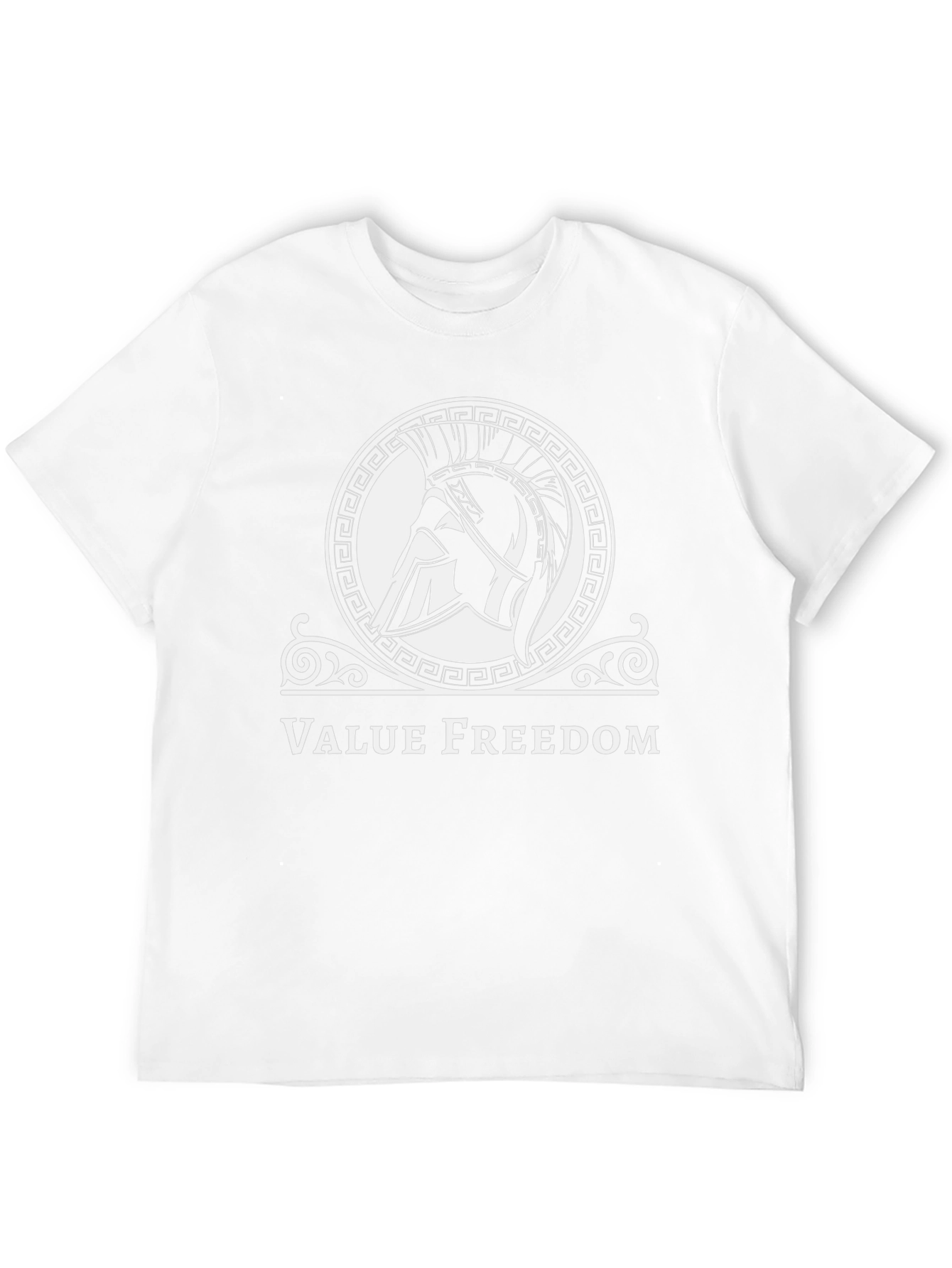 Black Value Freedom Spartan Helmet Graphic T-Shirt view 12