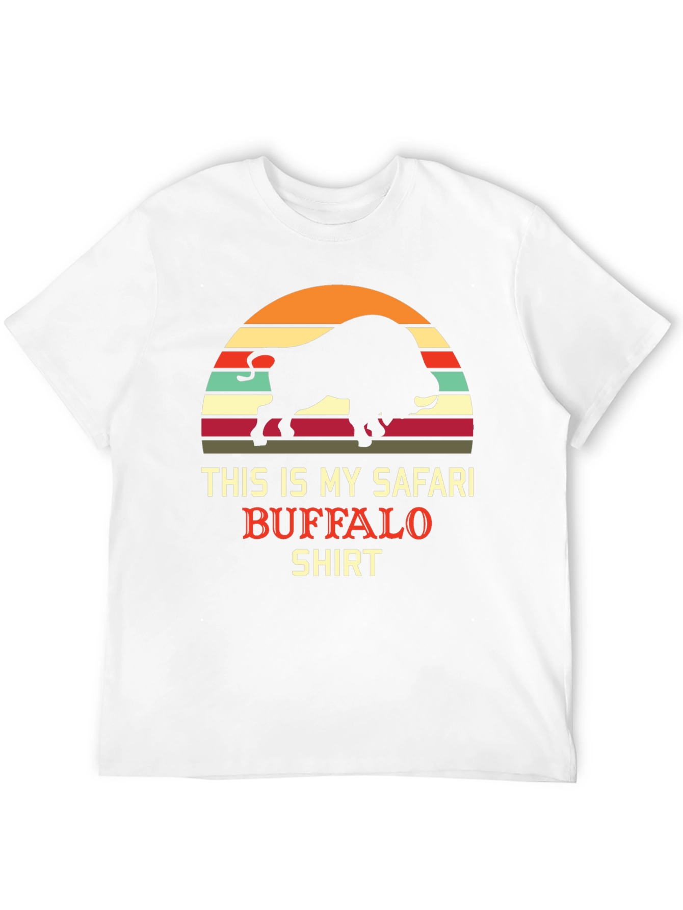 Black Safari Buffalo Graphic Tee - Retro Style view 12