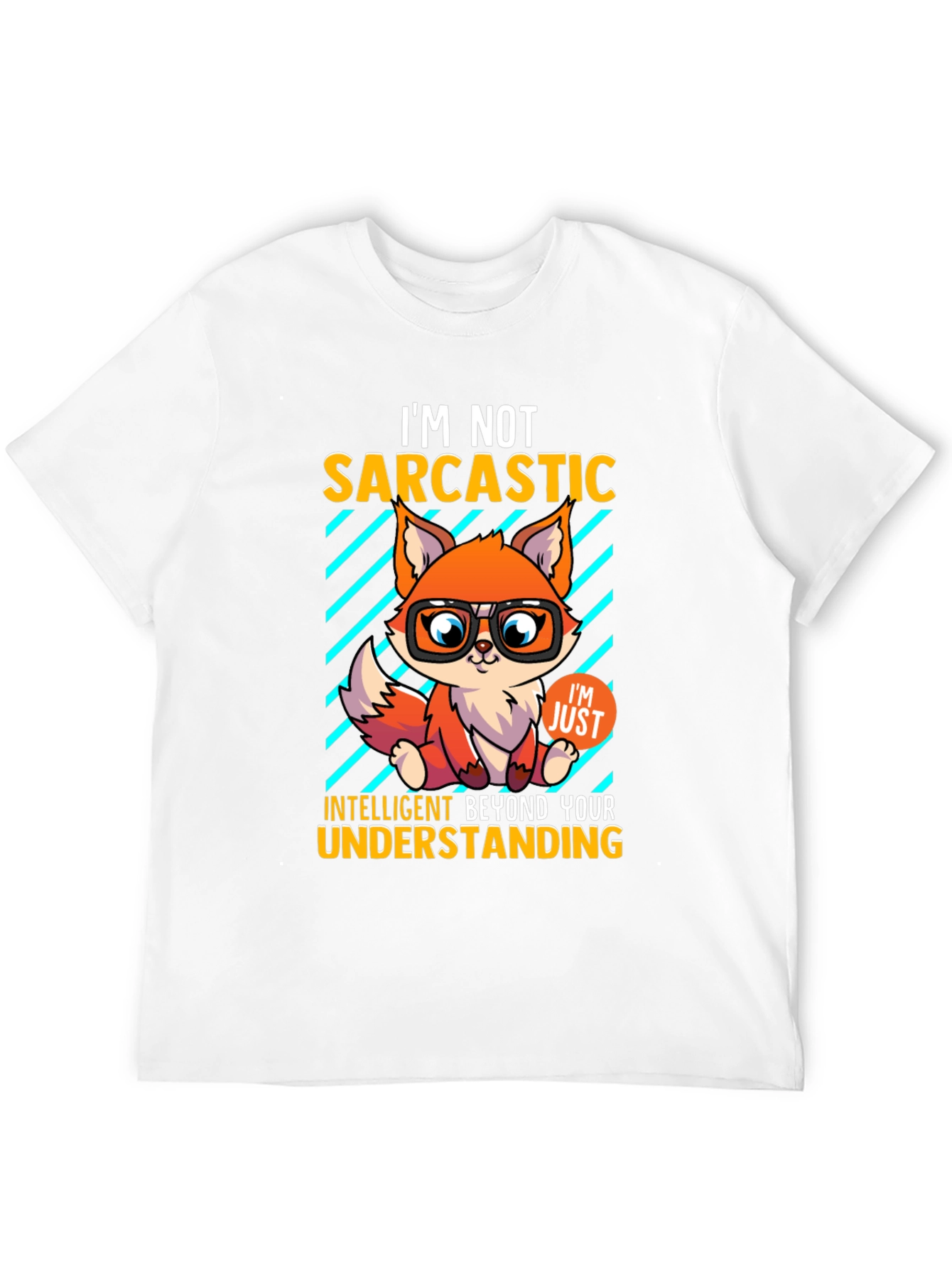 Black Sarcastic Fox Graphic Tee - Intelligent Humor view 12