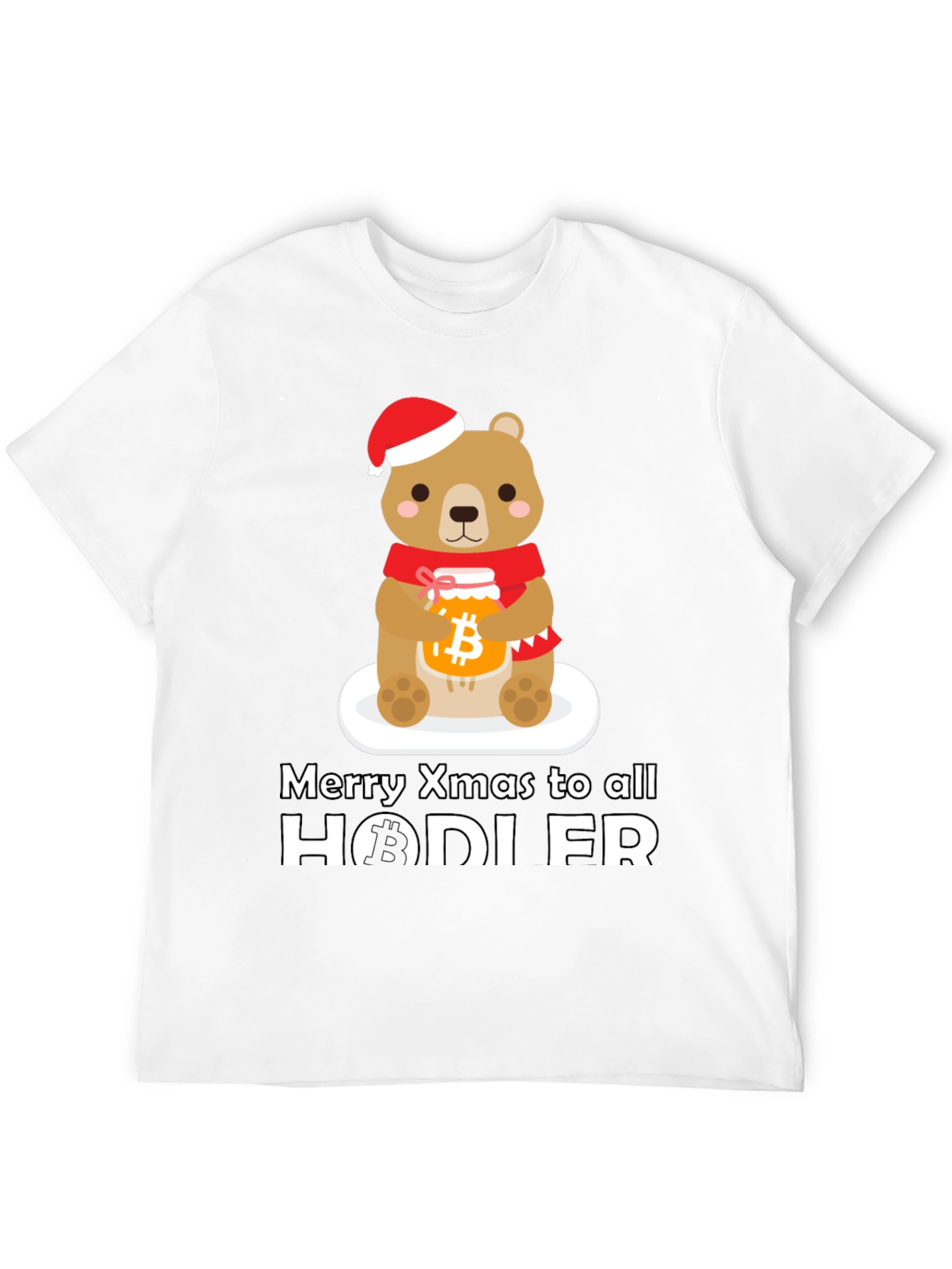 Black Crypto Christmas HODLER Bear T-Shirt view 12