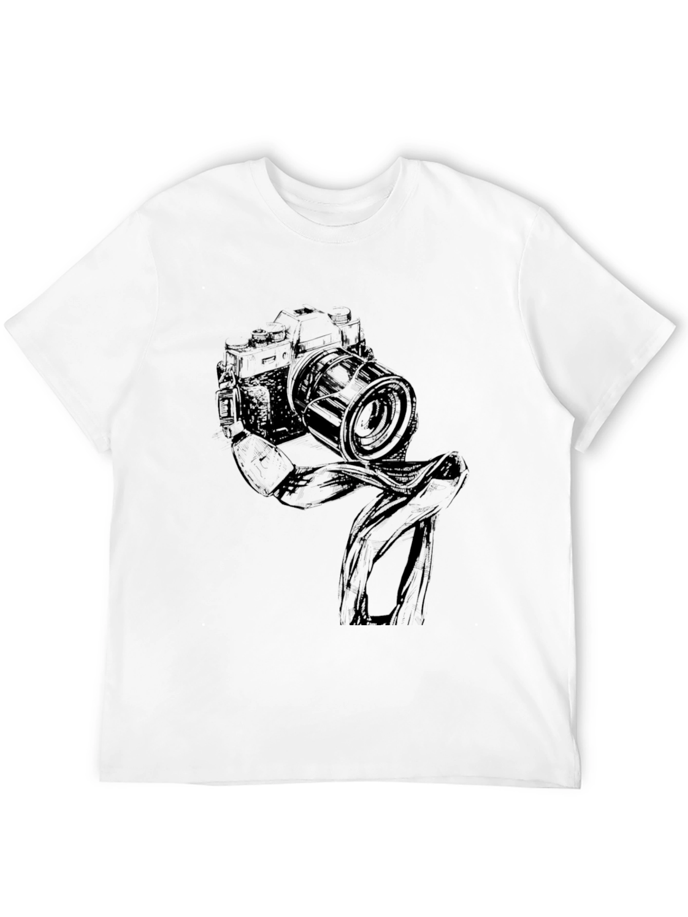 Black Camera Graphic Black T-Shirt view 12