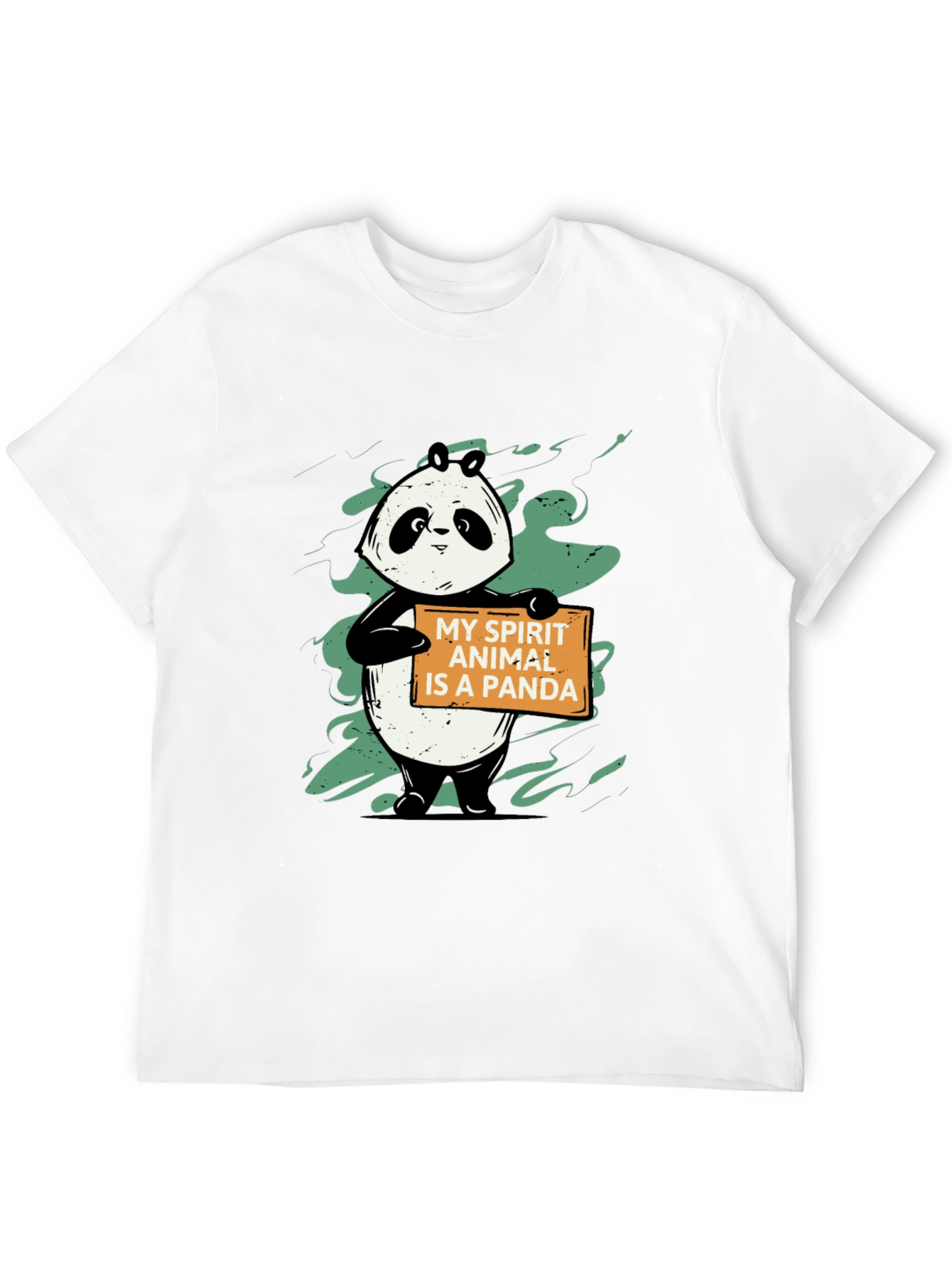 Black Panda Spirit Animal Graphic T-Shirt - Unisex Black Tee view 12