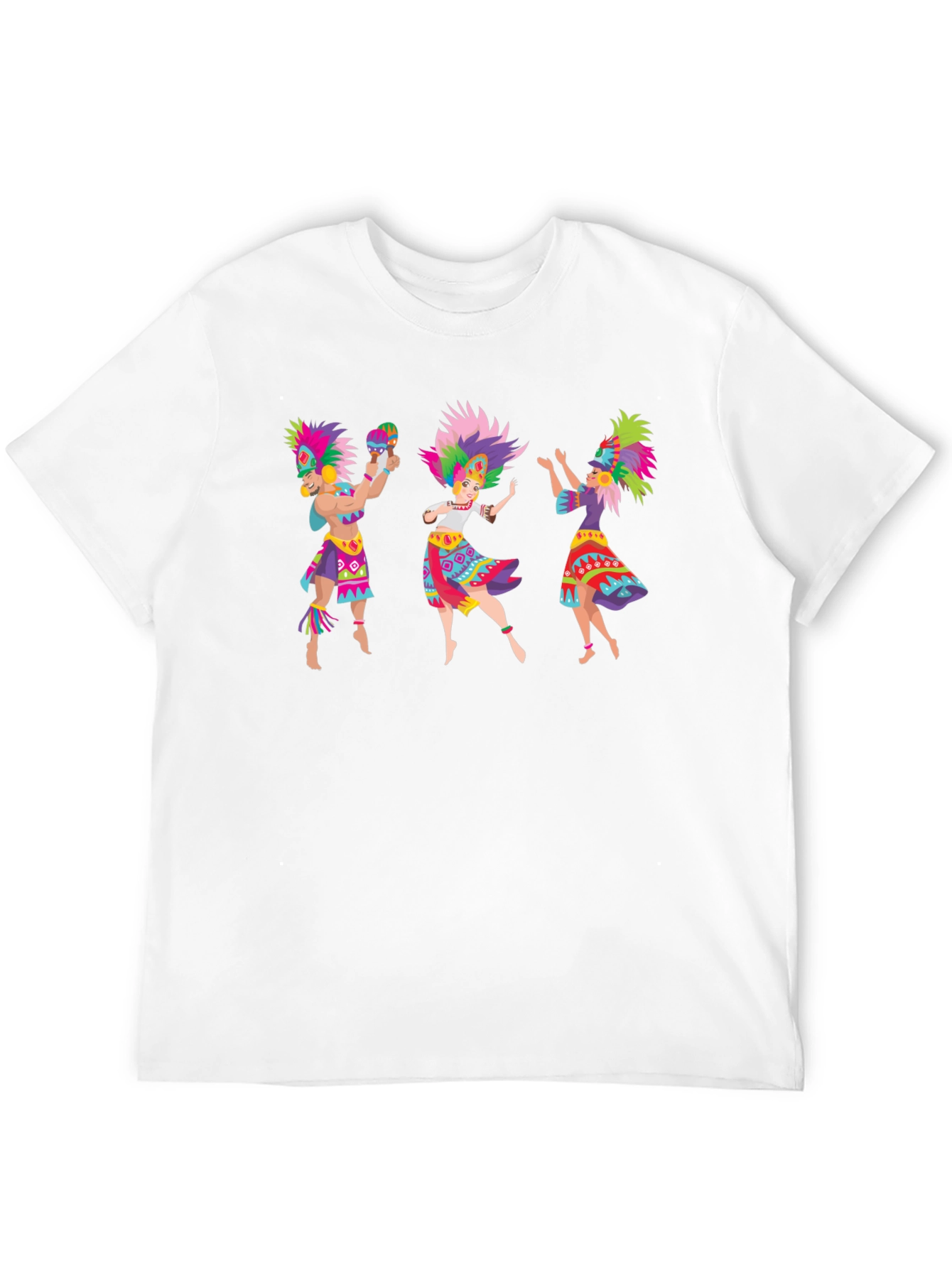 Black Colorful Dancers Graphic Black T-Shirt view 12
